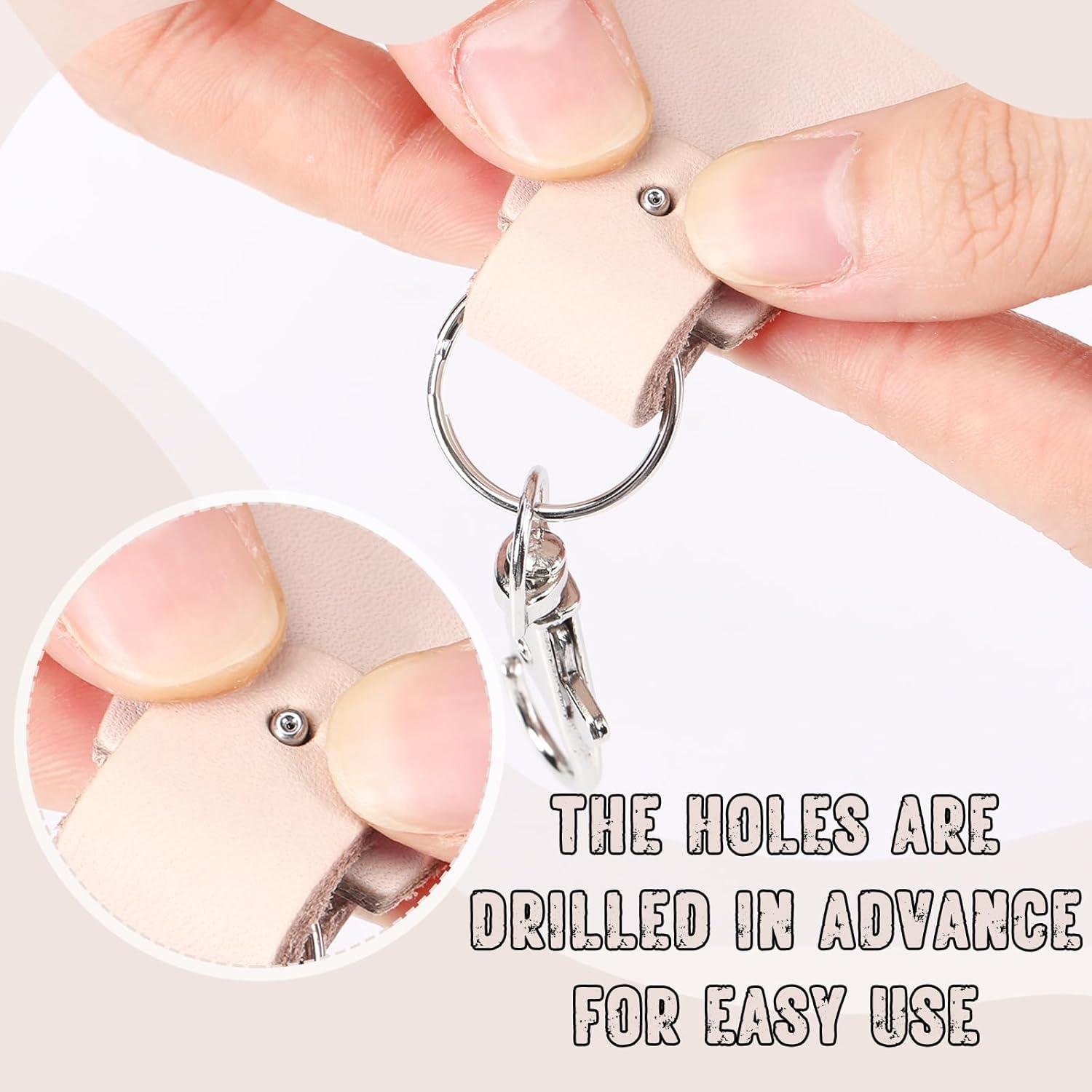 Kit de Llaveros de Cuero PU Landical 20 Piezas Personalizables