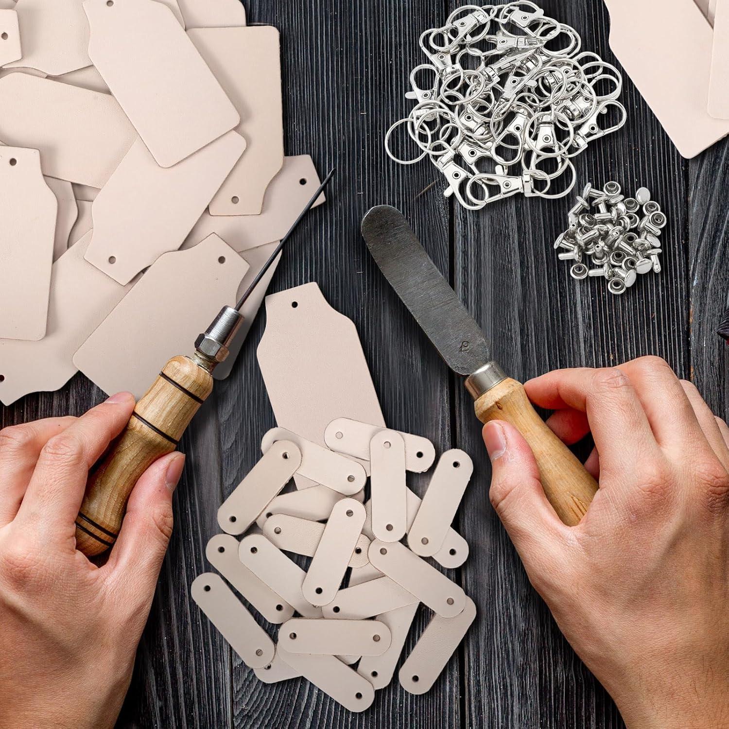 Kit de Llaveros de Cuero PU Landical 20 Piezas Personalizables