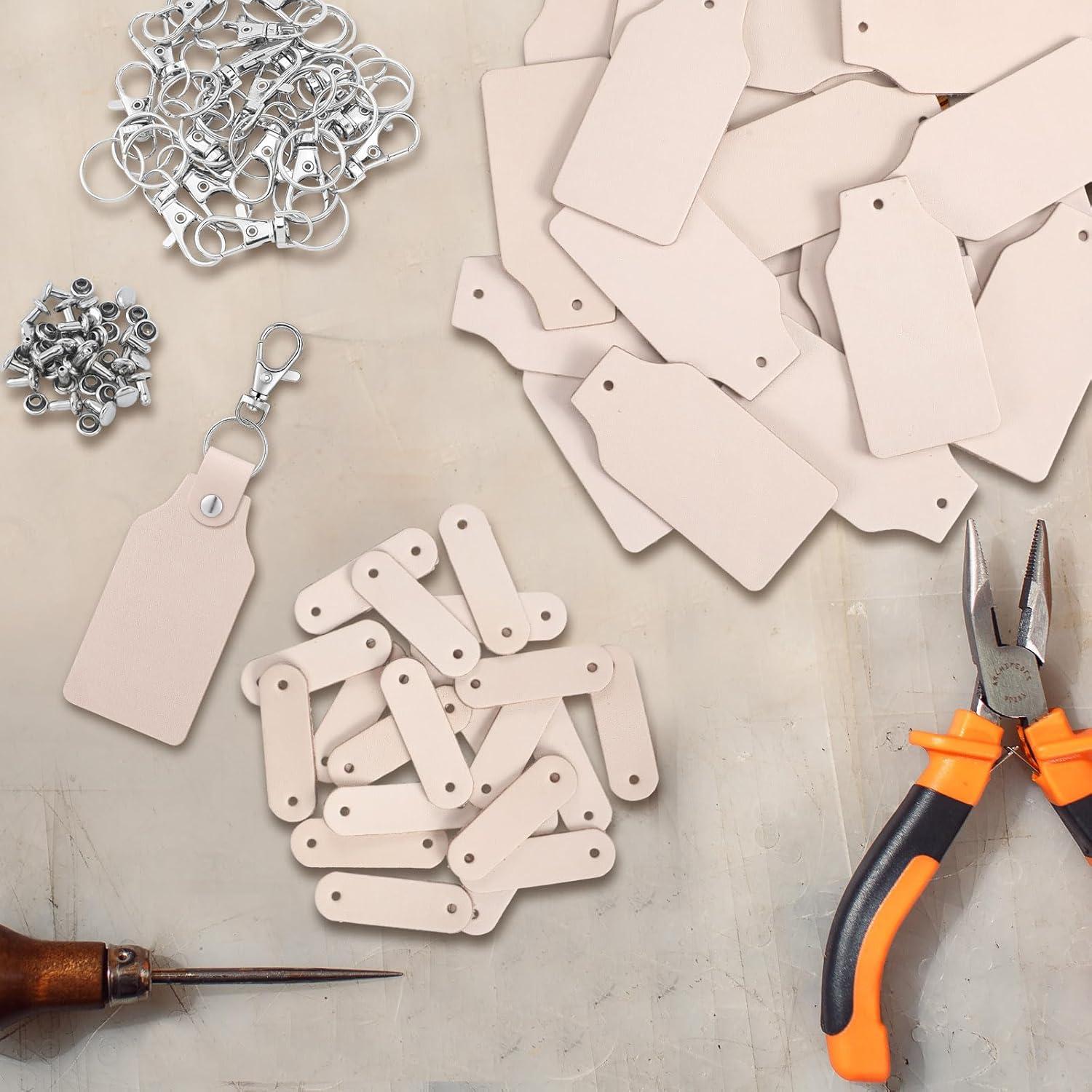 Kit de Llaveros de Cuero PU Landical 20 Piezas Personalizables