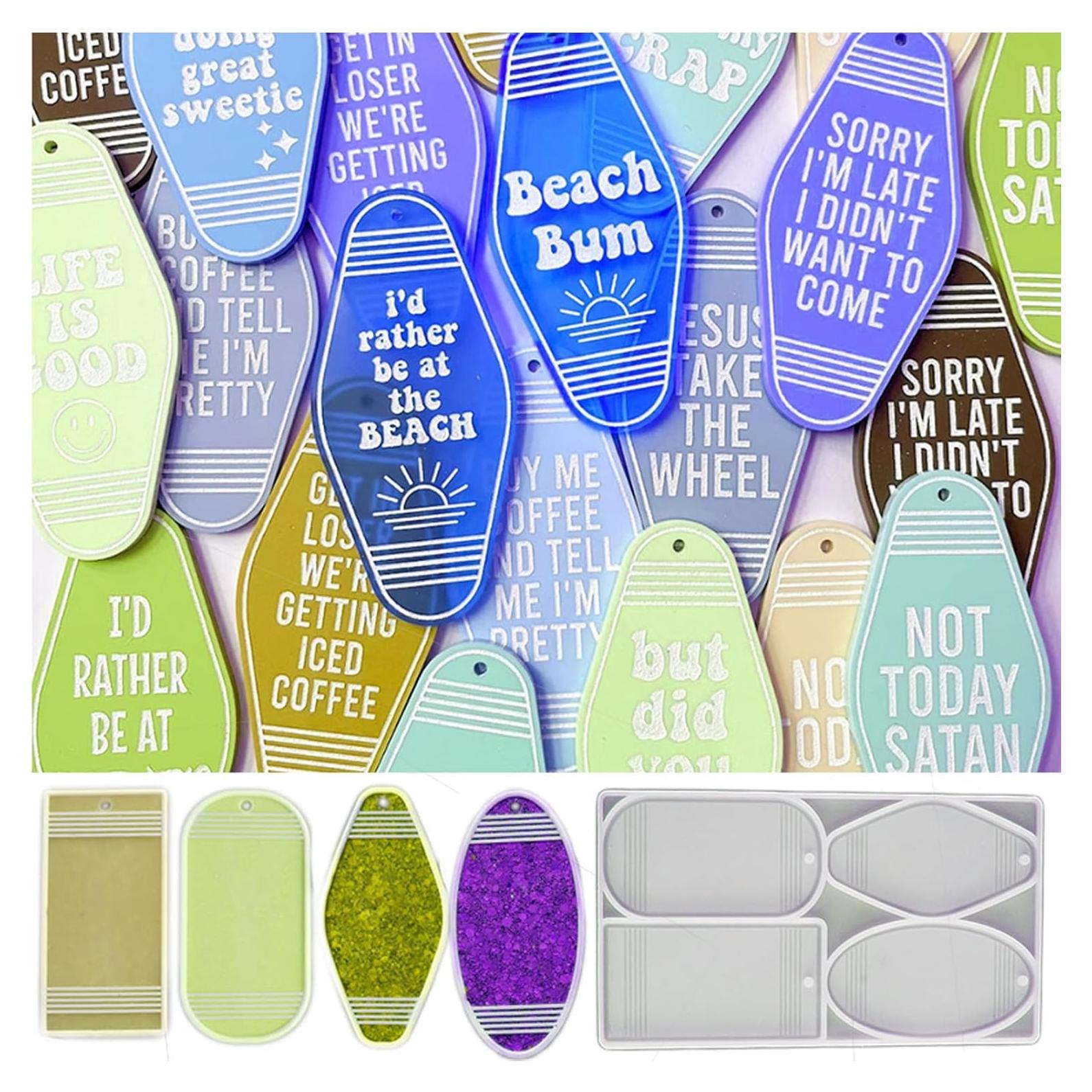 Molde de Silicona para Llaveros BROVITI - 4 Diseños DIY