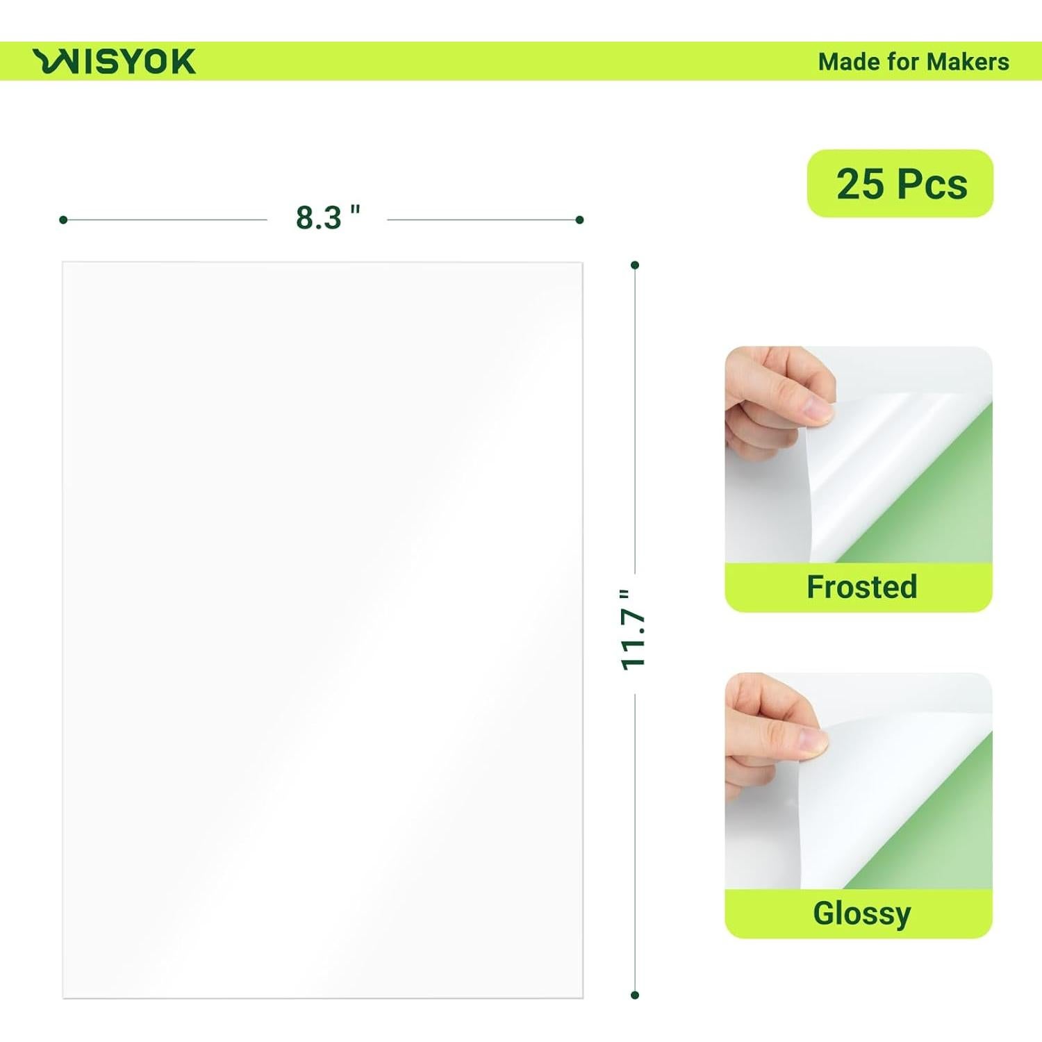 Hojas de Plástico Encogible WISYOK 25 Pcs 21x29.7cm DIY