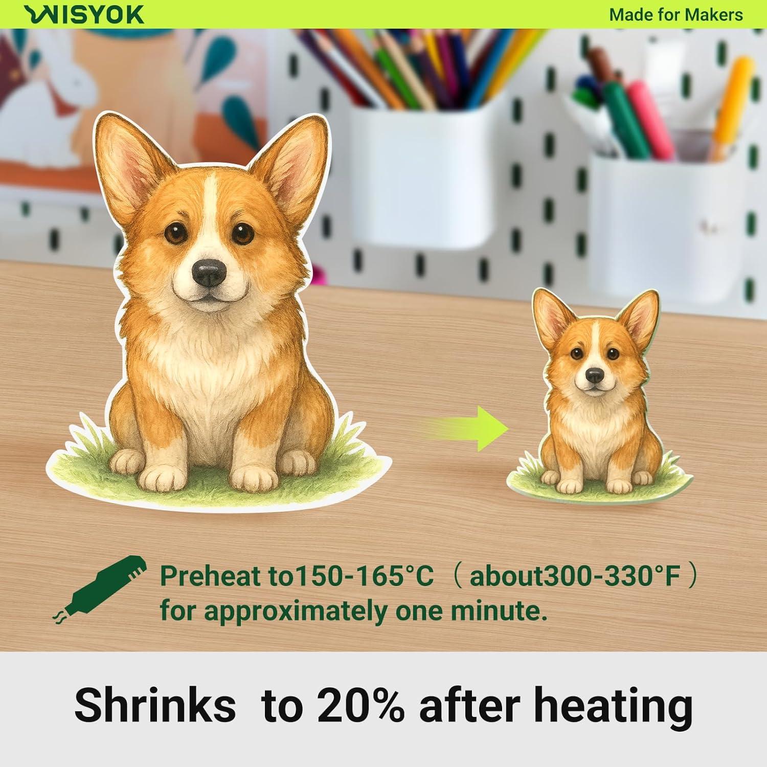 Hojas de Plástico Encogible WISYOK 25 Pcs 21x29.7cm DIY