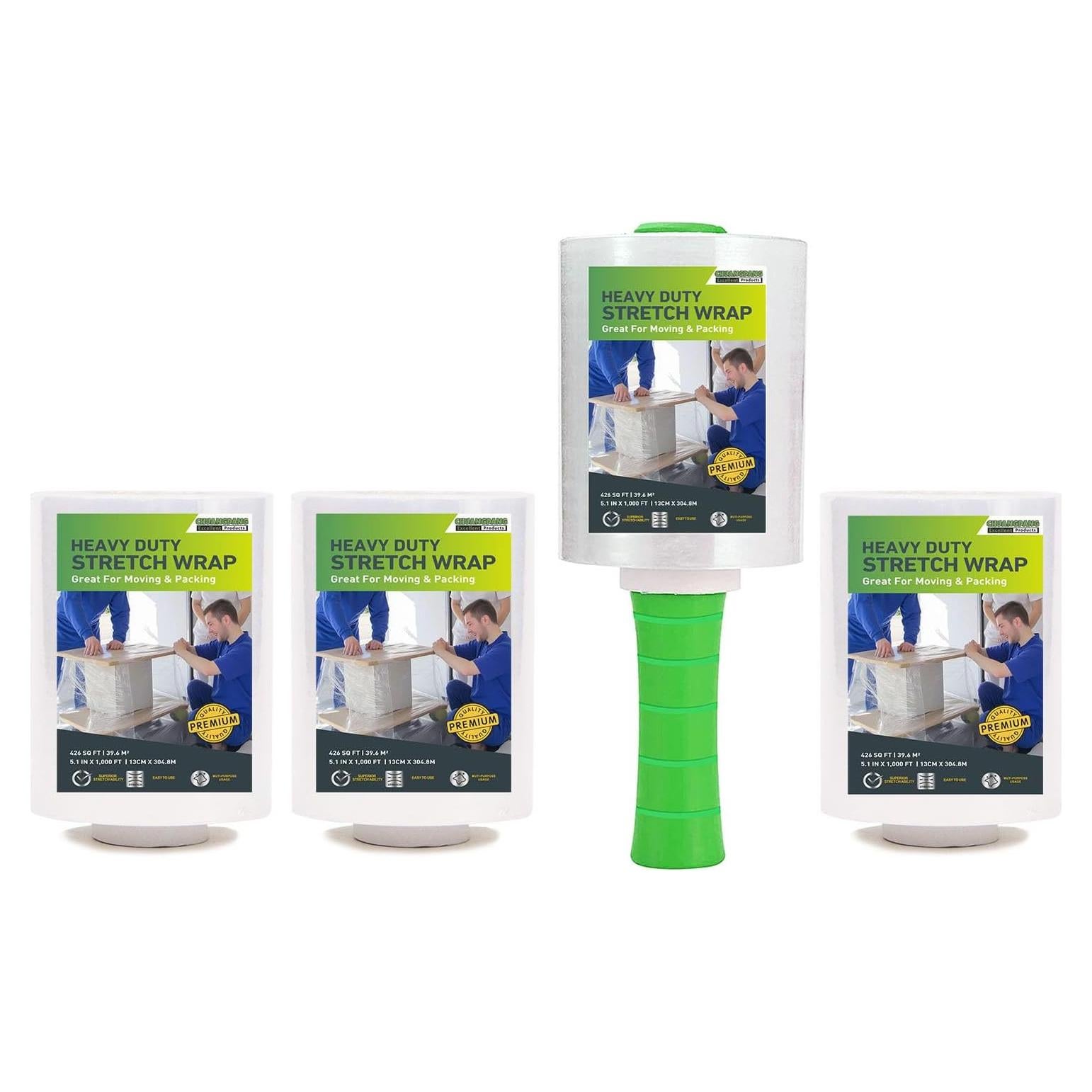 Película de Estiramiento CHUANGDANG 12.95cm x 304.8m 4 Rollos