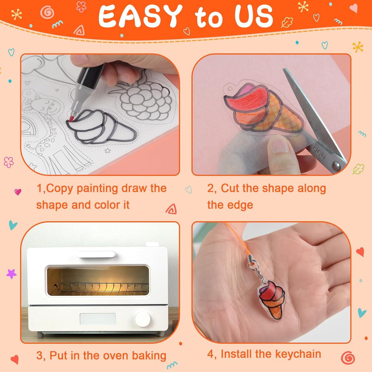 Kit de Hojas de Plástico Encogible NACHLYNN 171 Piezas Manualidades