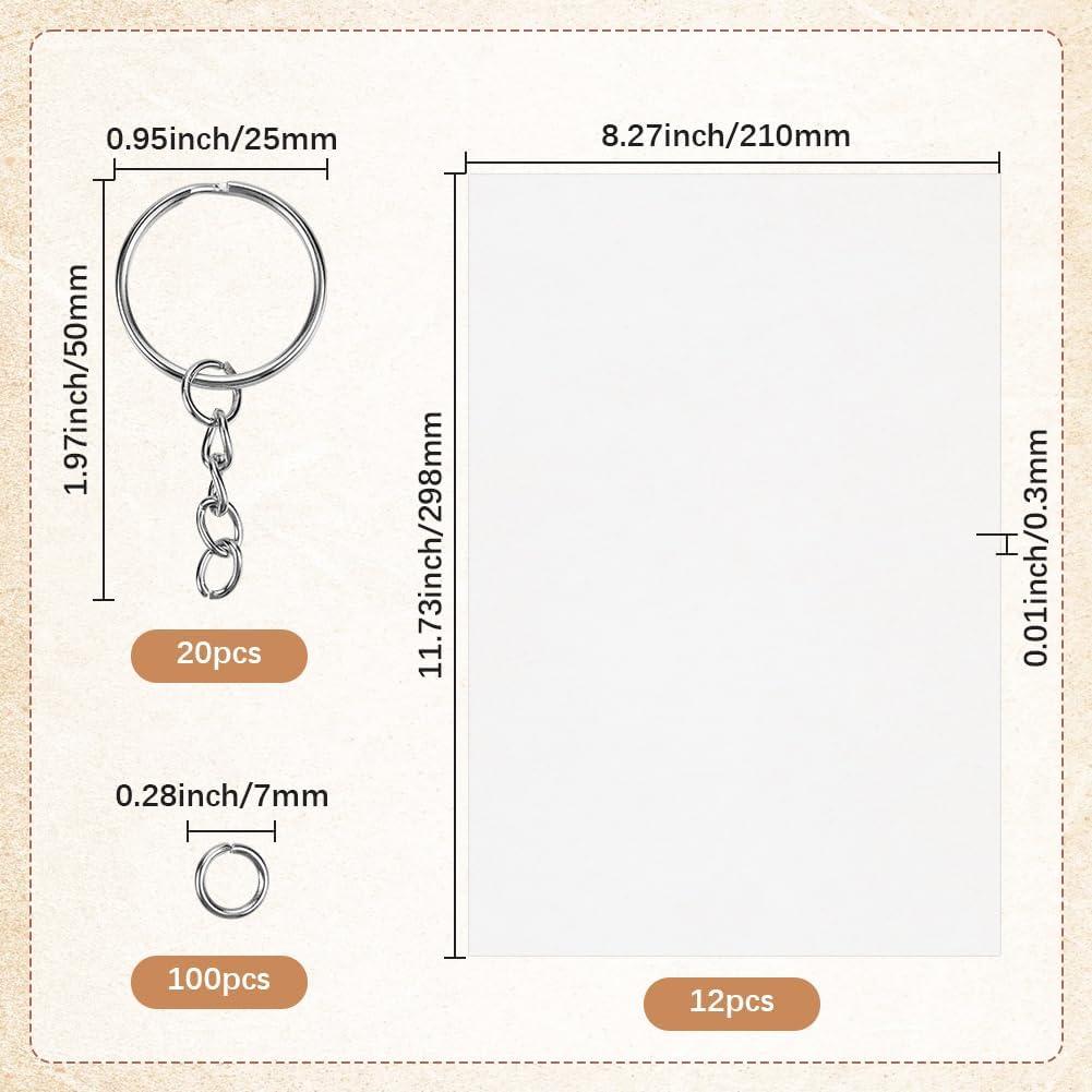 Kit de 132 Hojas Shrinky Dink SOFPLATE para Joyería DIY