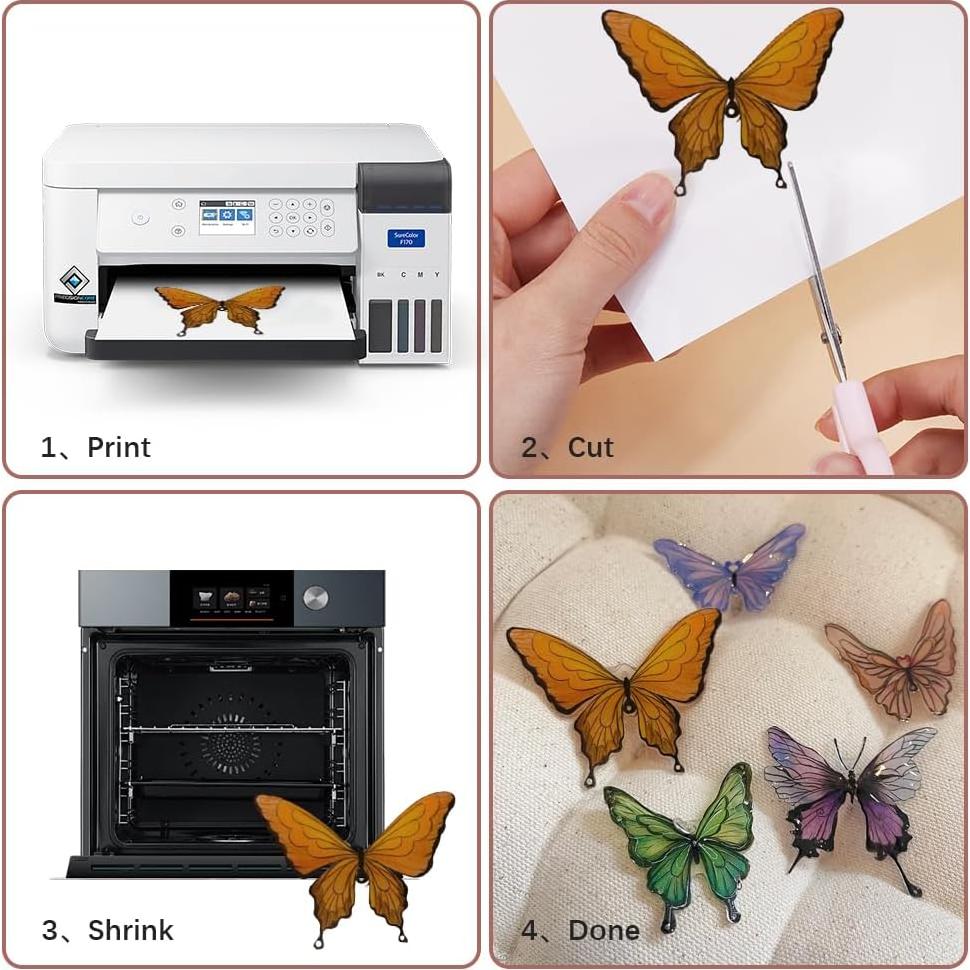 Kit de 132 Hojas Shrinky Dink SOFPLATE para Joyería DIY