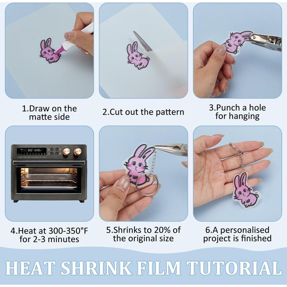 Hojas Termoencogibles FINGERINSPIRE 15PCS Brillan en la Oscuridad 20x14.5cm