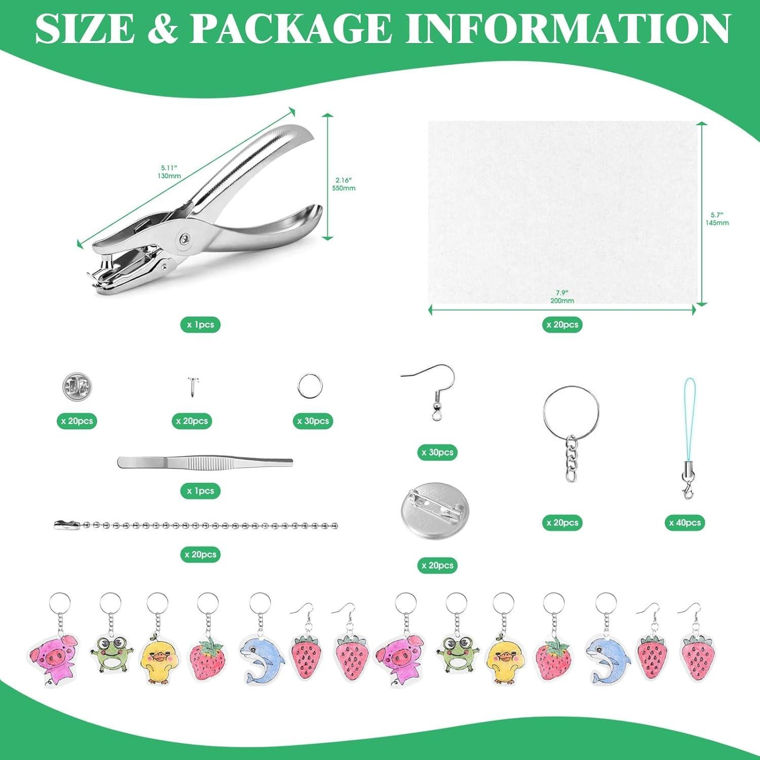 Kit de Arte Retráctil Yauhar 202Pcs con Hojas y Accesorios