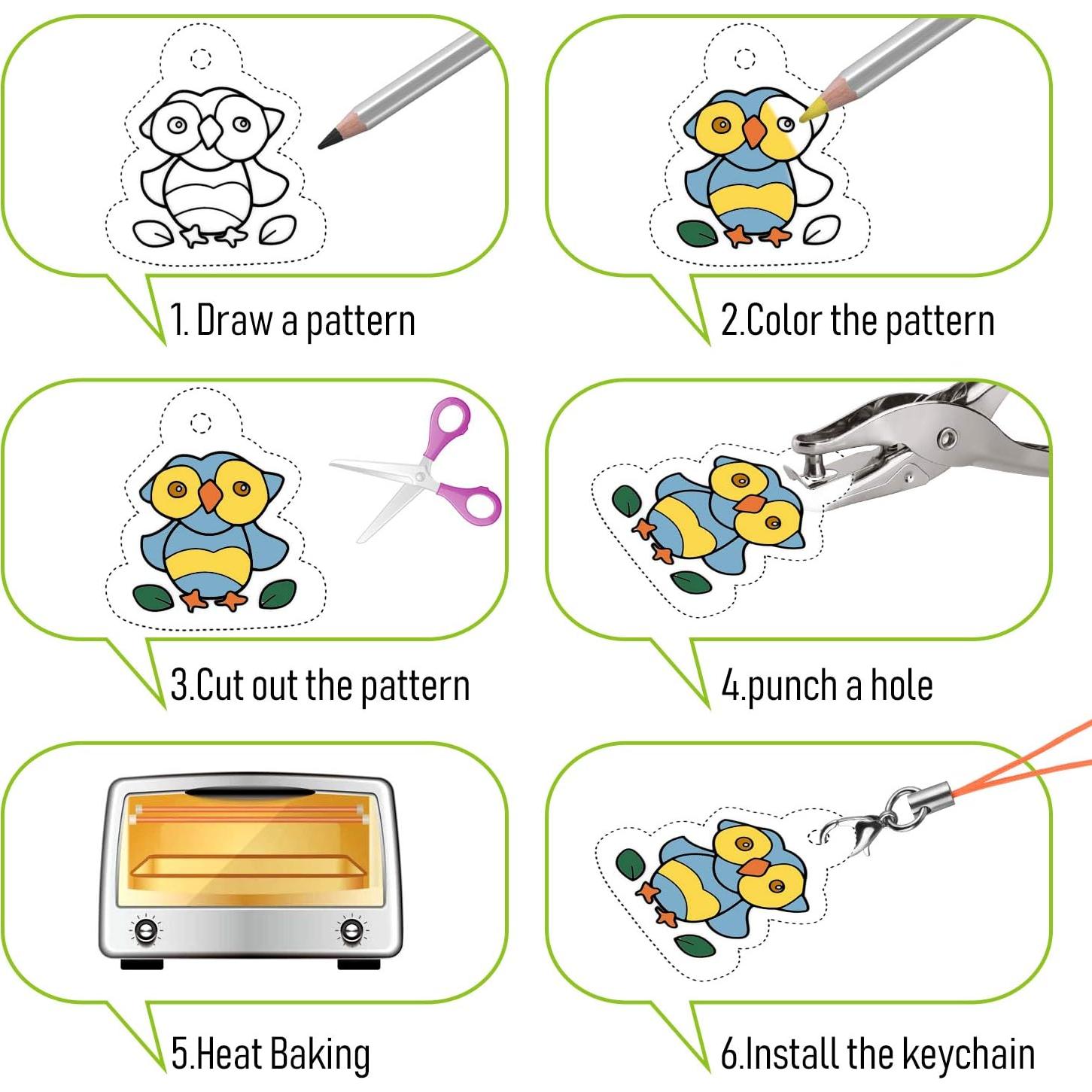 Kit de Manualidades TUPARKA 60 Piezas Plástico Termocontraíble