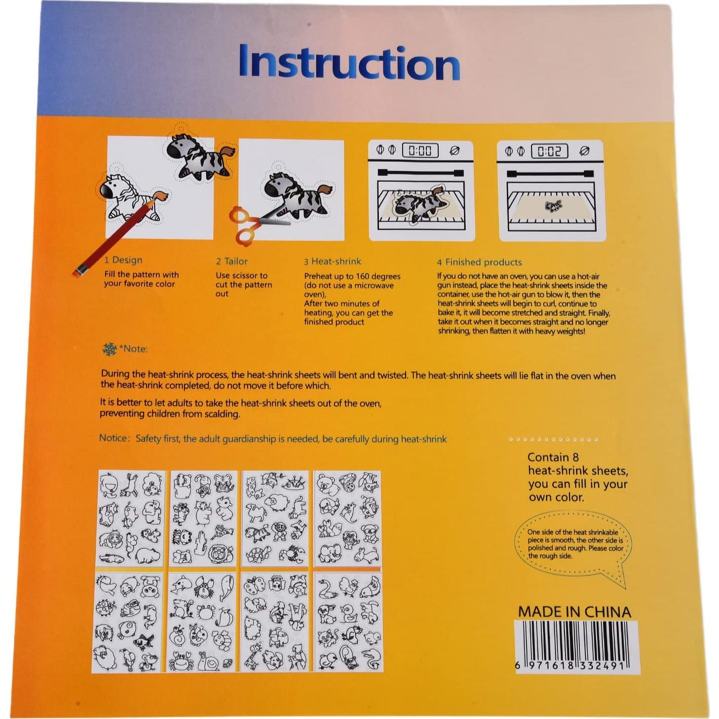 Hojas de Encogimiento Térmica WQAPVHBG 8 Piezas 20x14.5cm