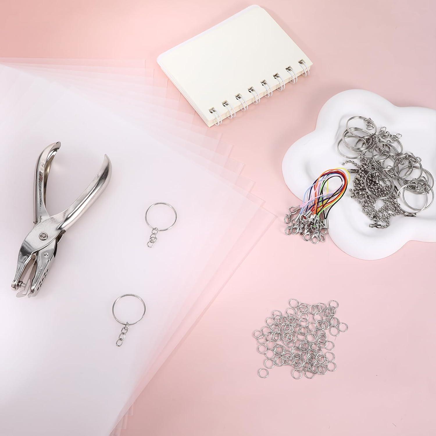 Kit de Llaveros de Plástico Retráctil Jeqqinuz 25PCS