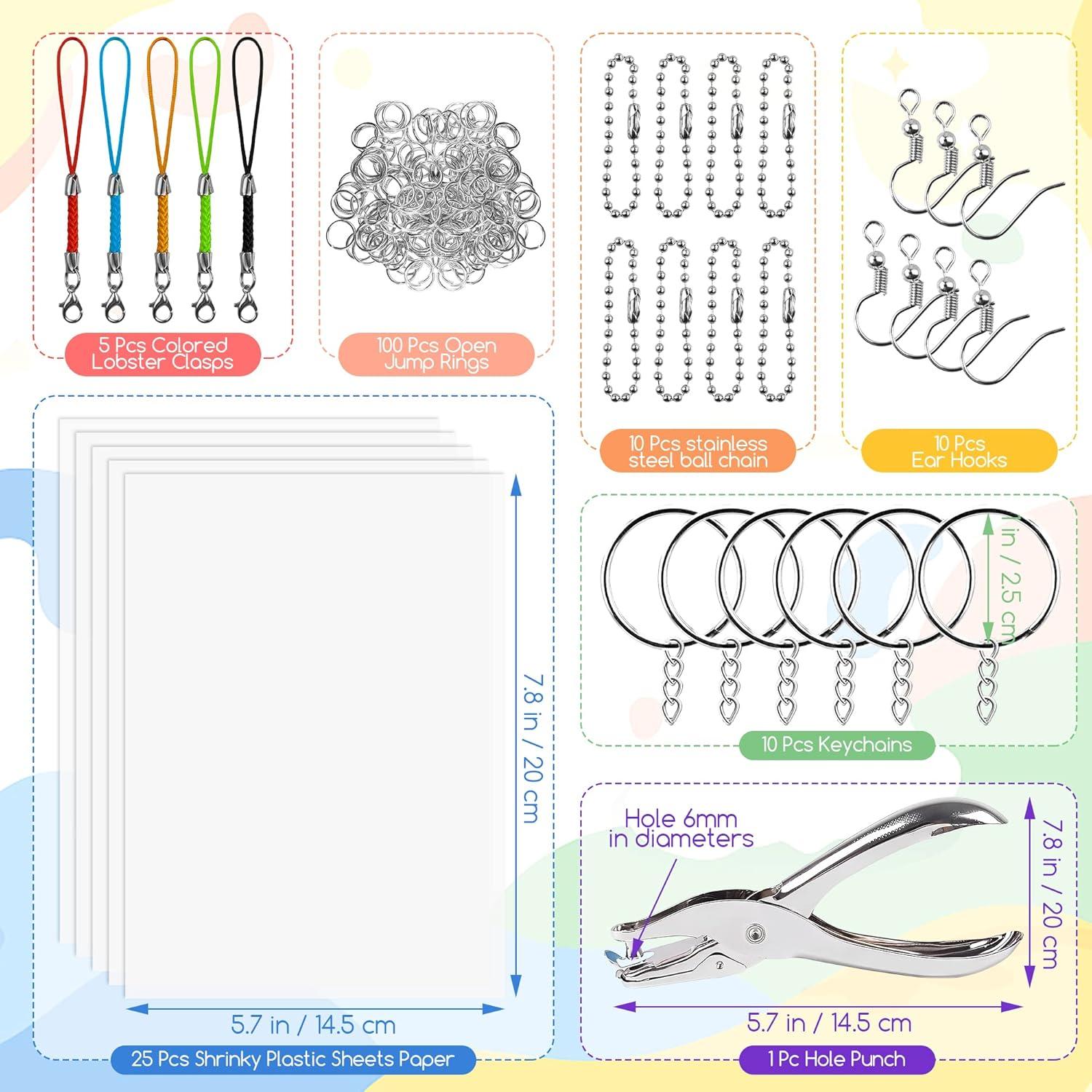 Kit de Manualidades PETDCHEB - 160 Piezas de Papel Encogible