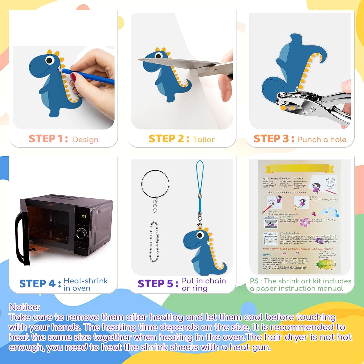 Kit de Manualidades PETDCHEB - 160 Piezas de Papel Encogible