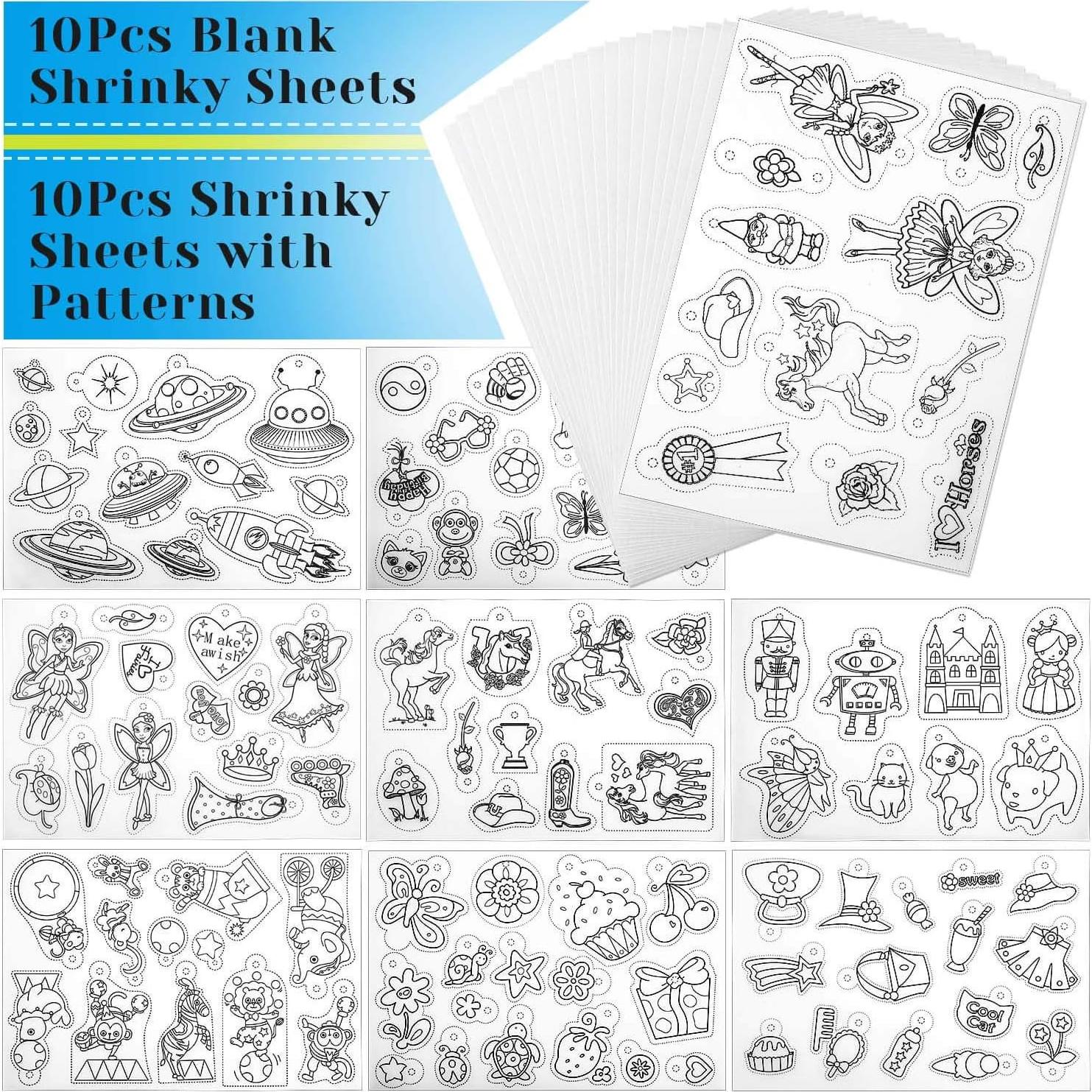 Kit de Llaveros Shynek 205 Piezas - Hojas Shrinky y Accesorios