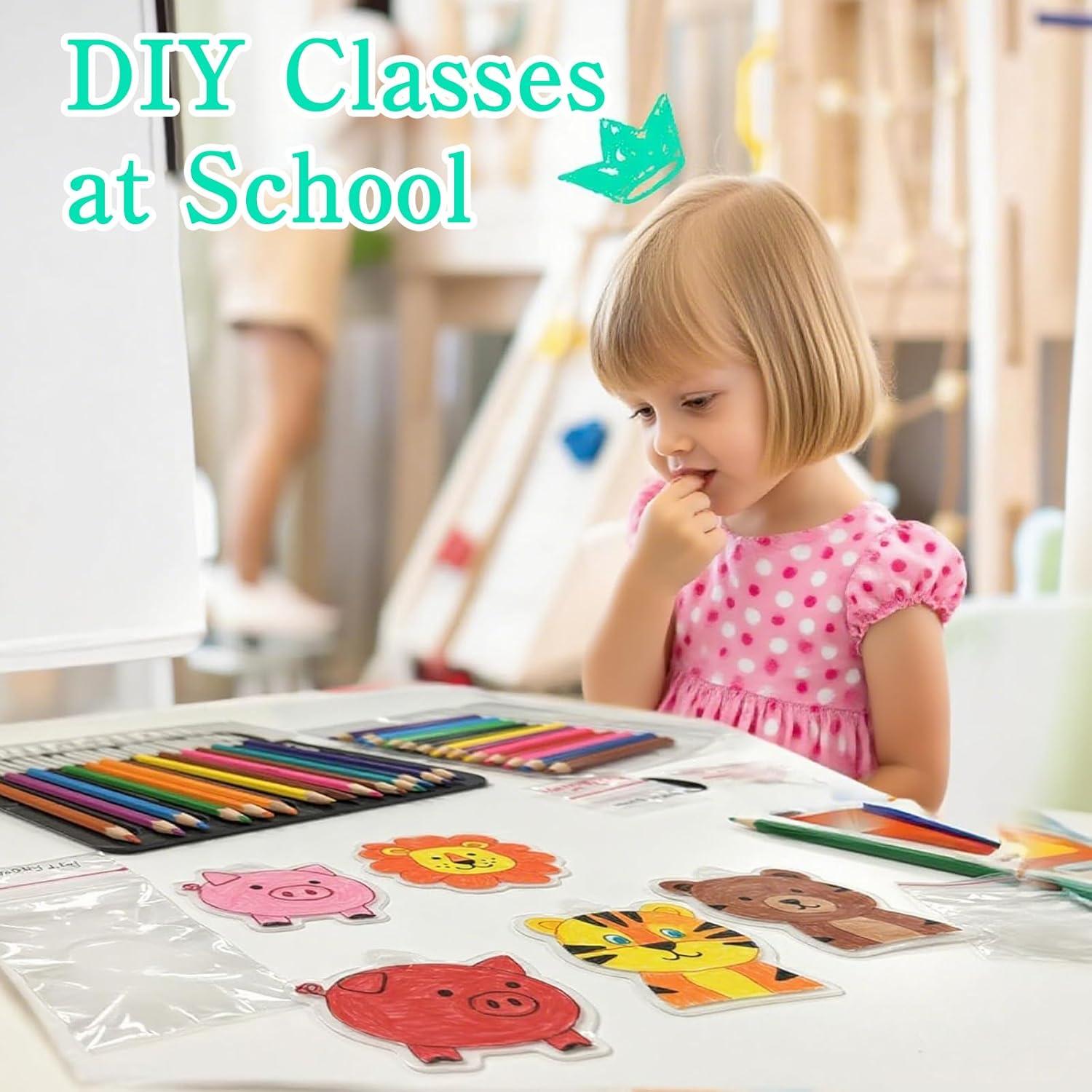 Kit Hojas de Plástico Retráctil LECEHIVO 40 Pcs DIY Arte