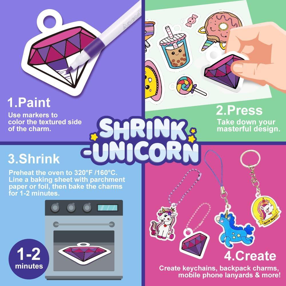 Kit de Manualidades de Plástico Encogible Yrinfay 89Pcs