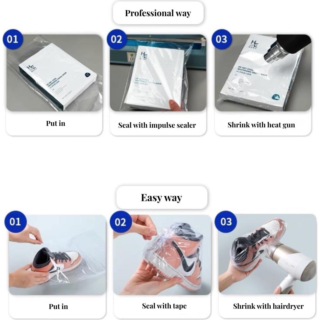 Bolsas de PVC Retráctil Térmica 7x10 cm 100 Pcs Lankepack