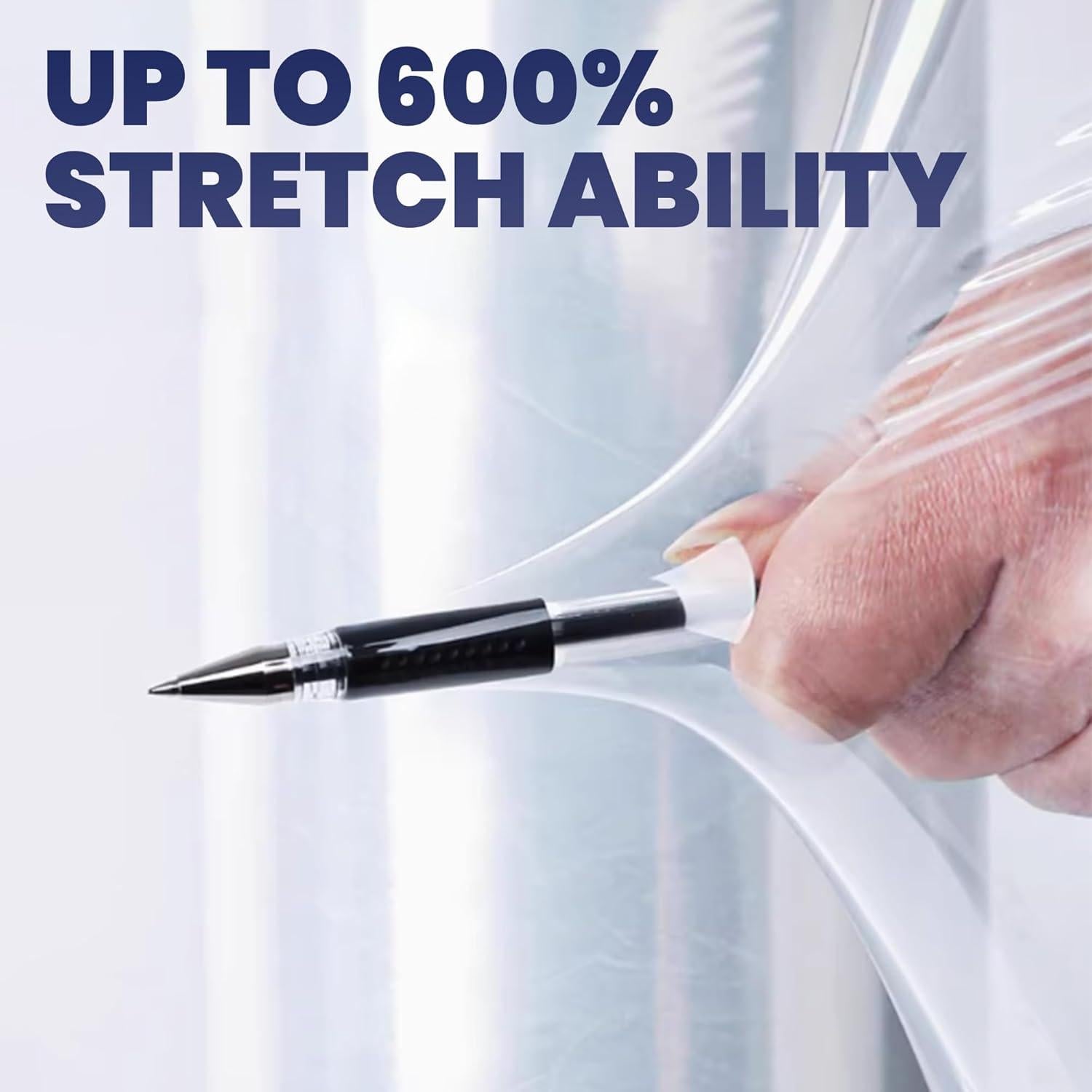 Película Estirable TAPEBEAR 5" x 1000ft con Mango - 2 Rollos