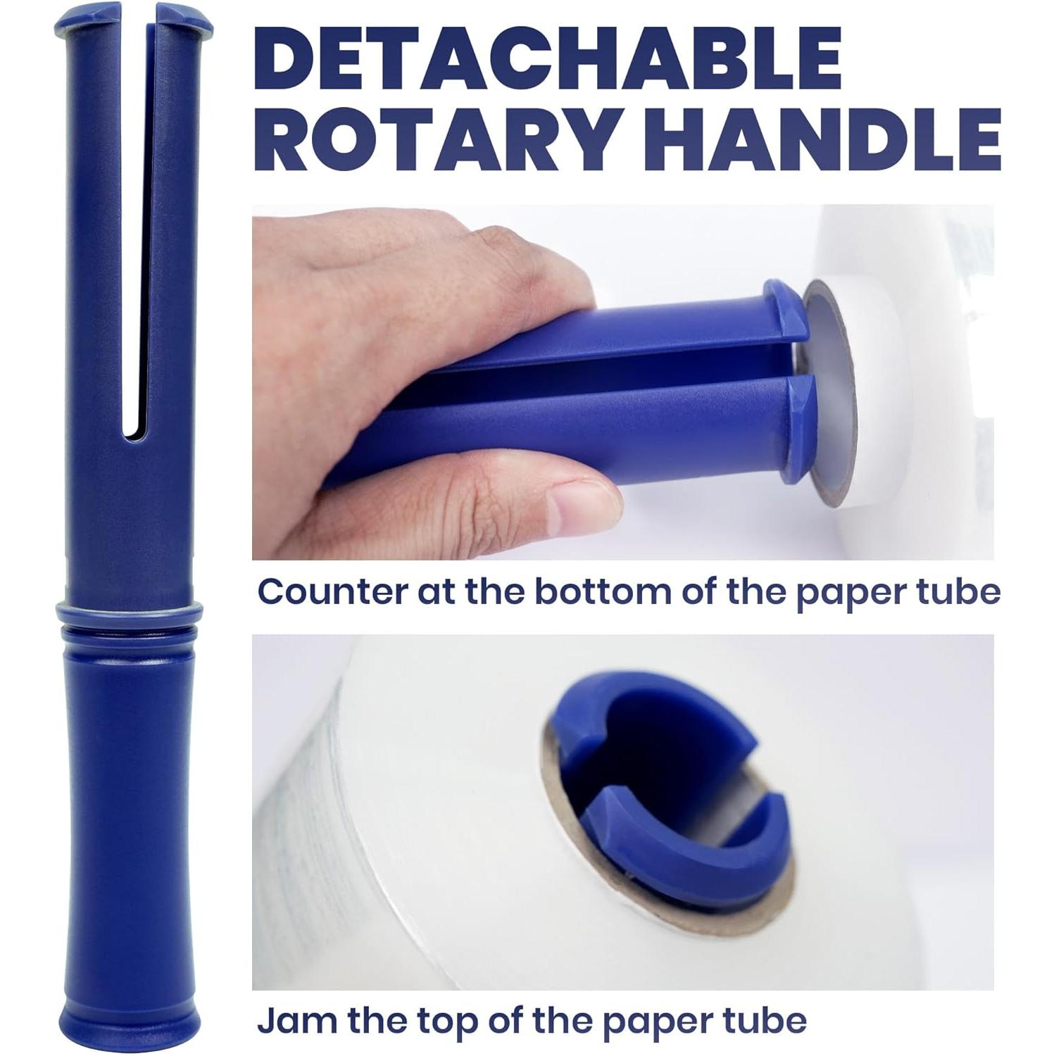 Película Estirable TAPEBEAR 5" x 1000ft con Mango - 2 Rollos