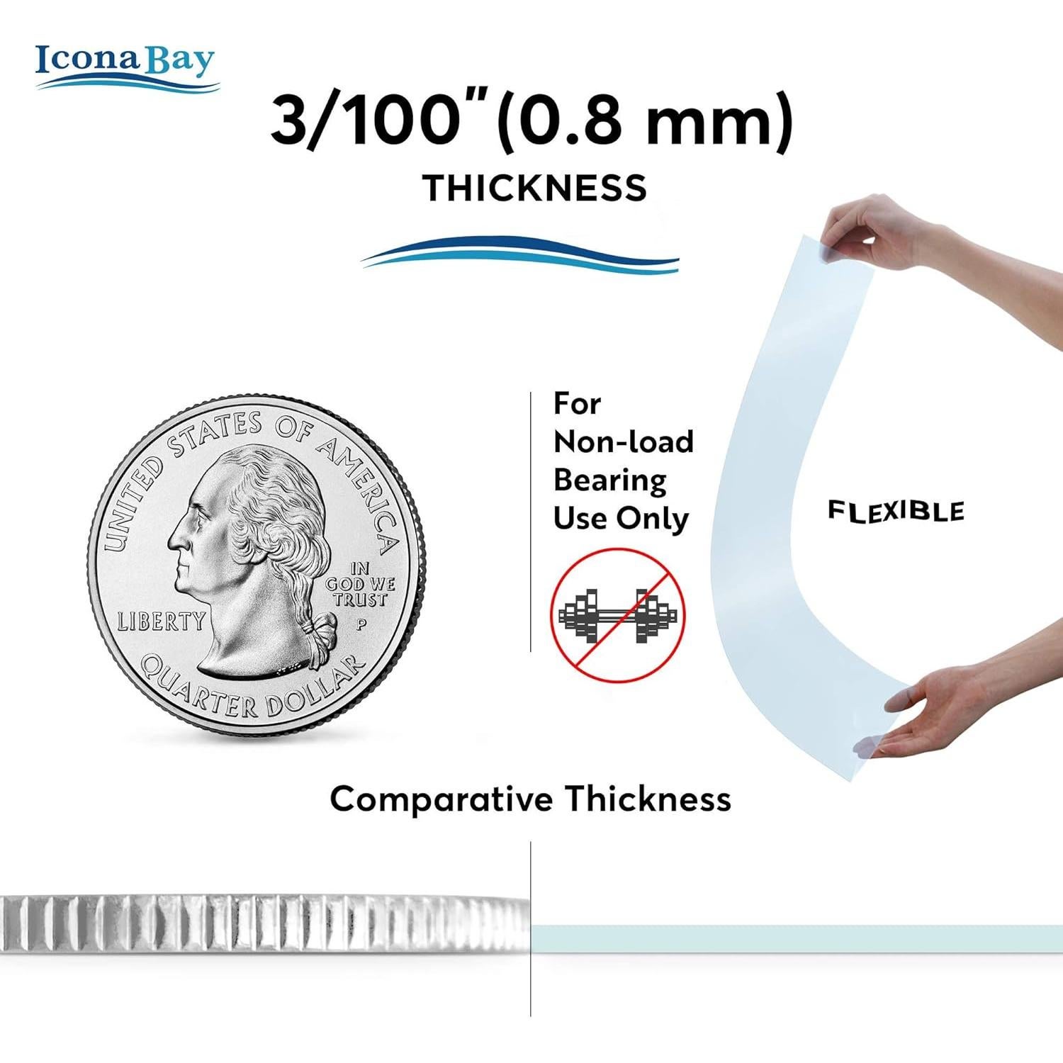 Hojas de Plástico PET Flexibles Icona Bay 4x6 cm - Paquete de 5