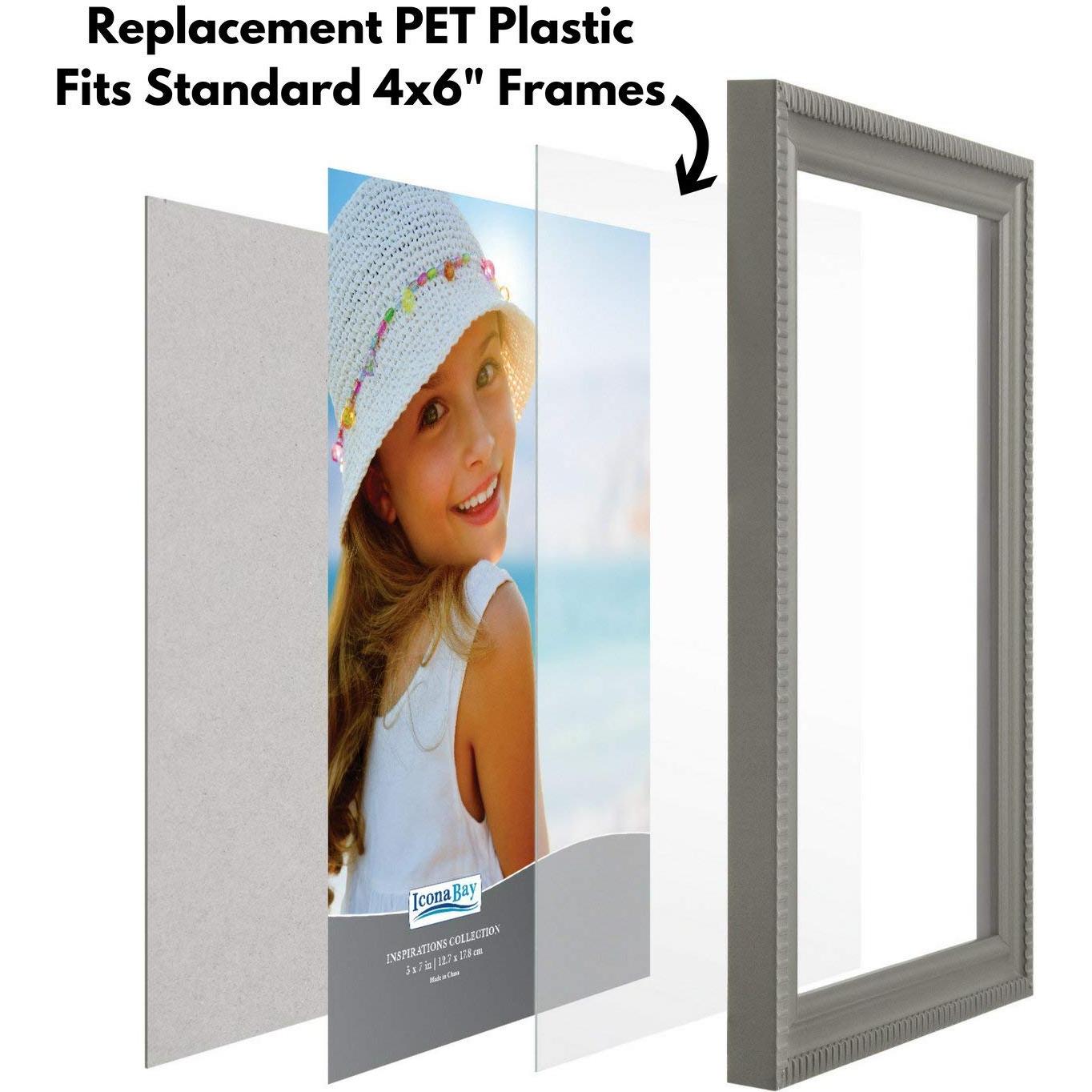 Hojas de Plástico PET Flexibles Icona Bay 4x6 cm - Paquete de 5