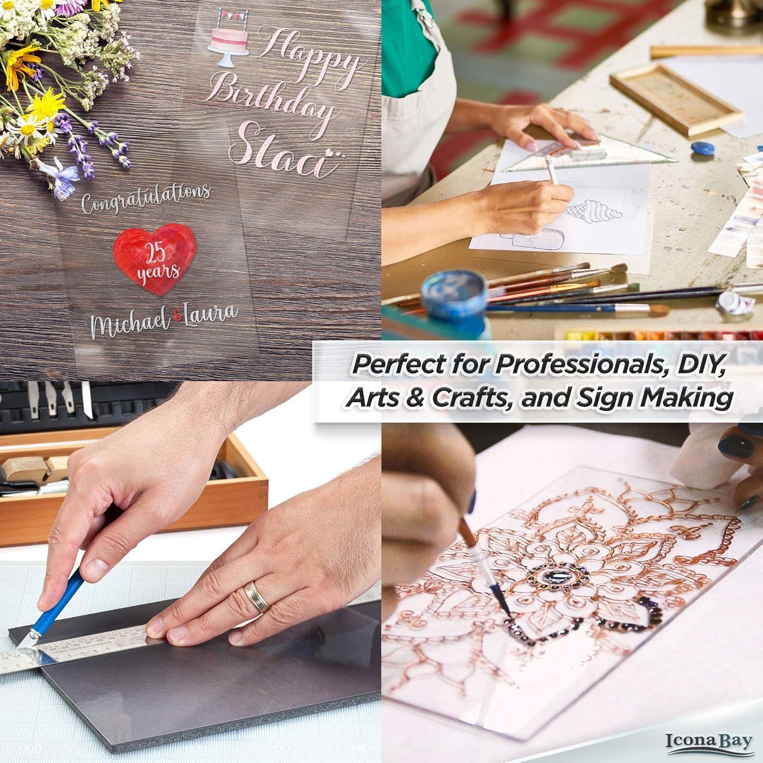 Hojas de Plástico PET Flexibles Icona Bay 4x6 cm - Paquete de 5