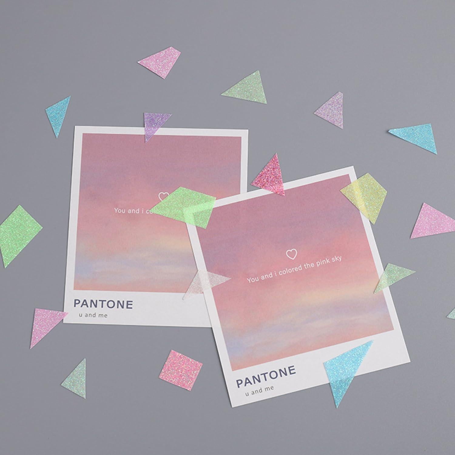 Juego de 12 Rollos de Cinta Washi Brillante Cotrida 15mm