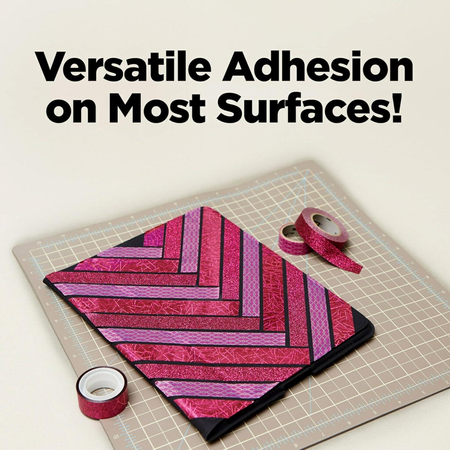 Cinta Washi Glitter Scotch 10 Rollos 25.7x15.6cm Manualidades