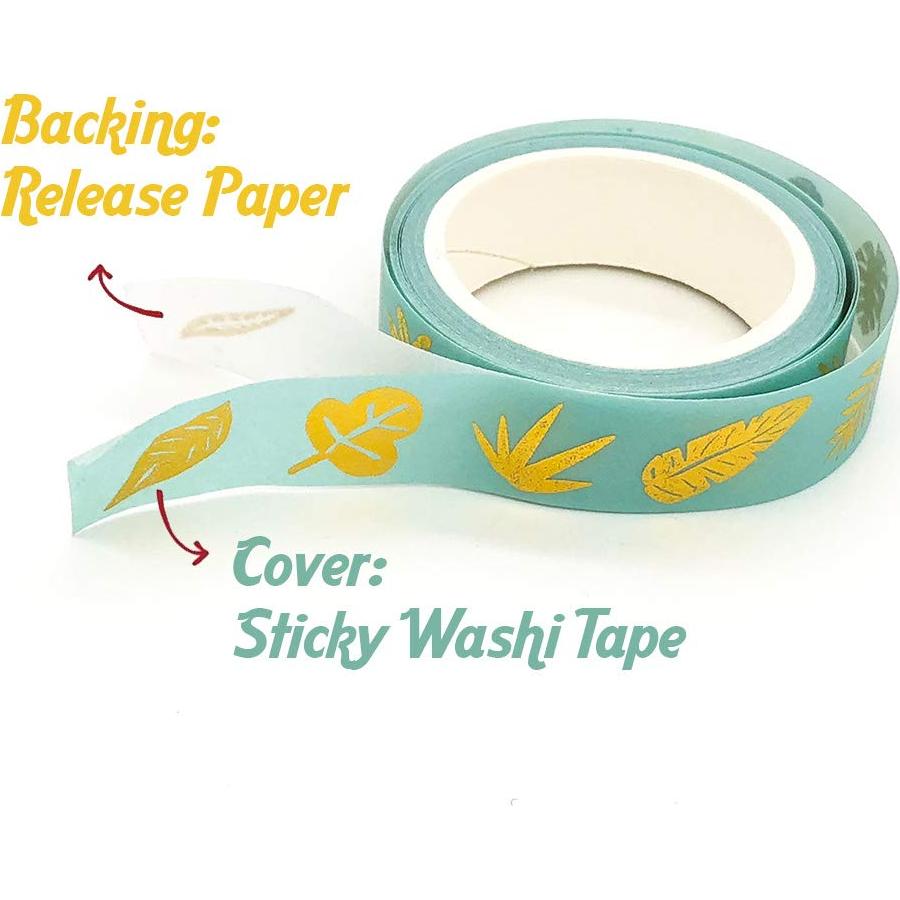 Cinta Washi Decorativa Yubbaex 4 Rollos 15mm Geométrico