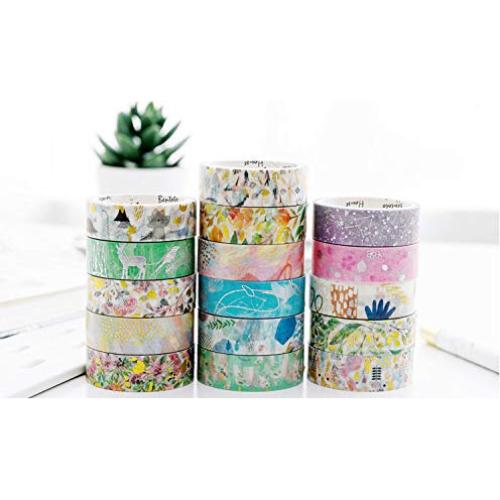 Cinta Washi Decorativa Yubbaex 4 Rollos 15mm Geométrico