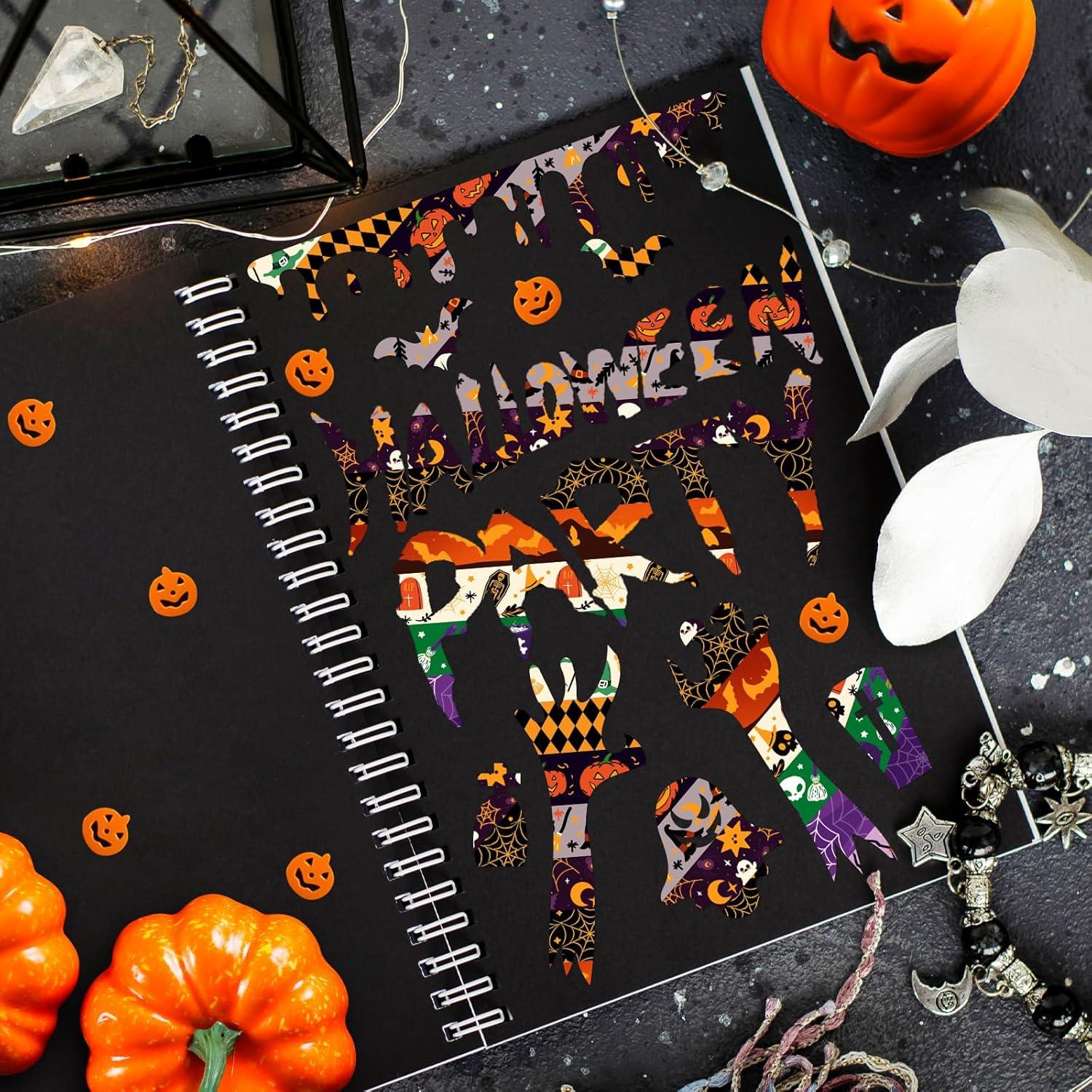 16 Rollos de Cinta Washi Halloween Sereliy con Foil Dorado