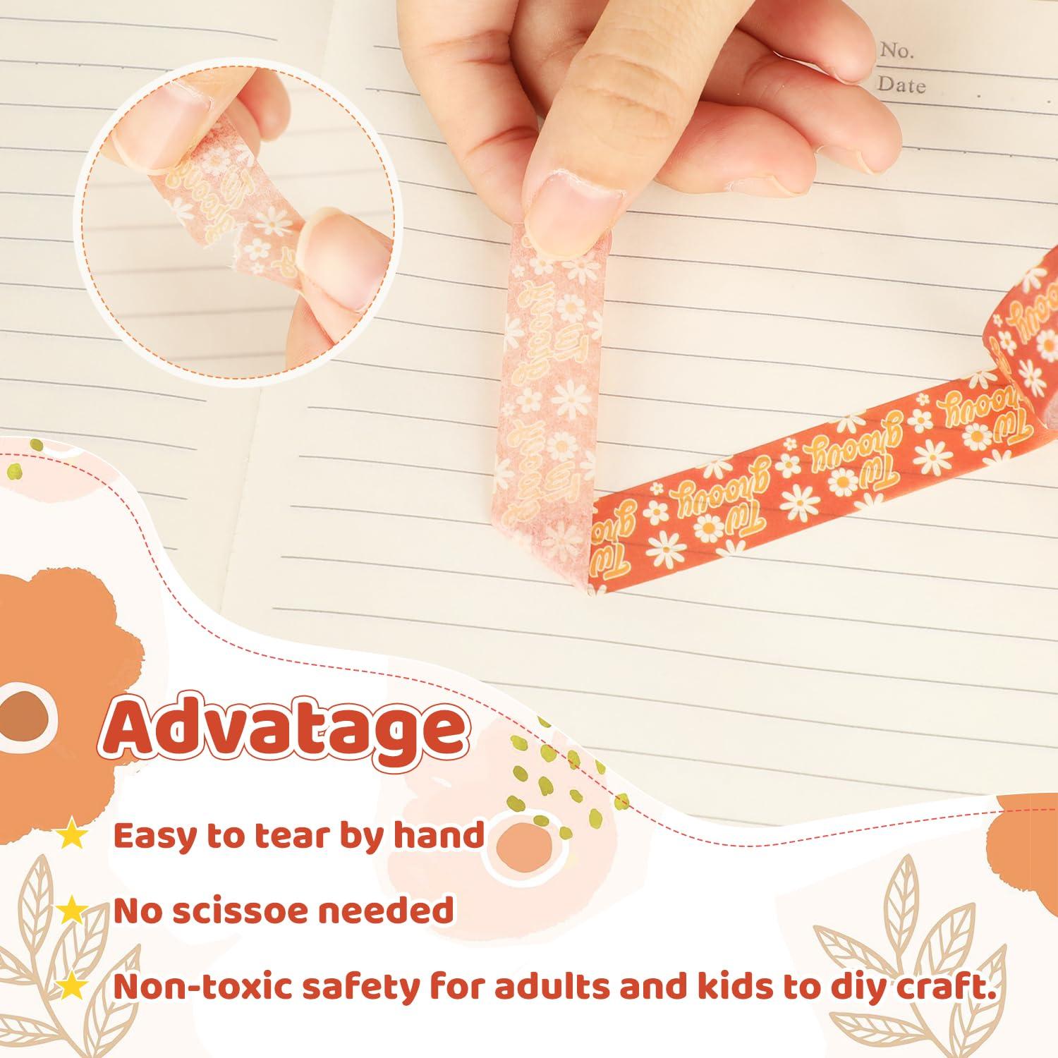 Juego de 12 Rollos de Cinta Washi Boho Retro 5m - Resflyar