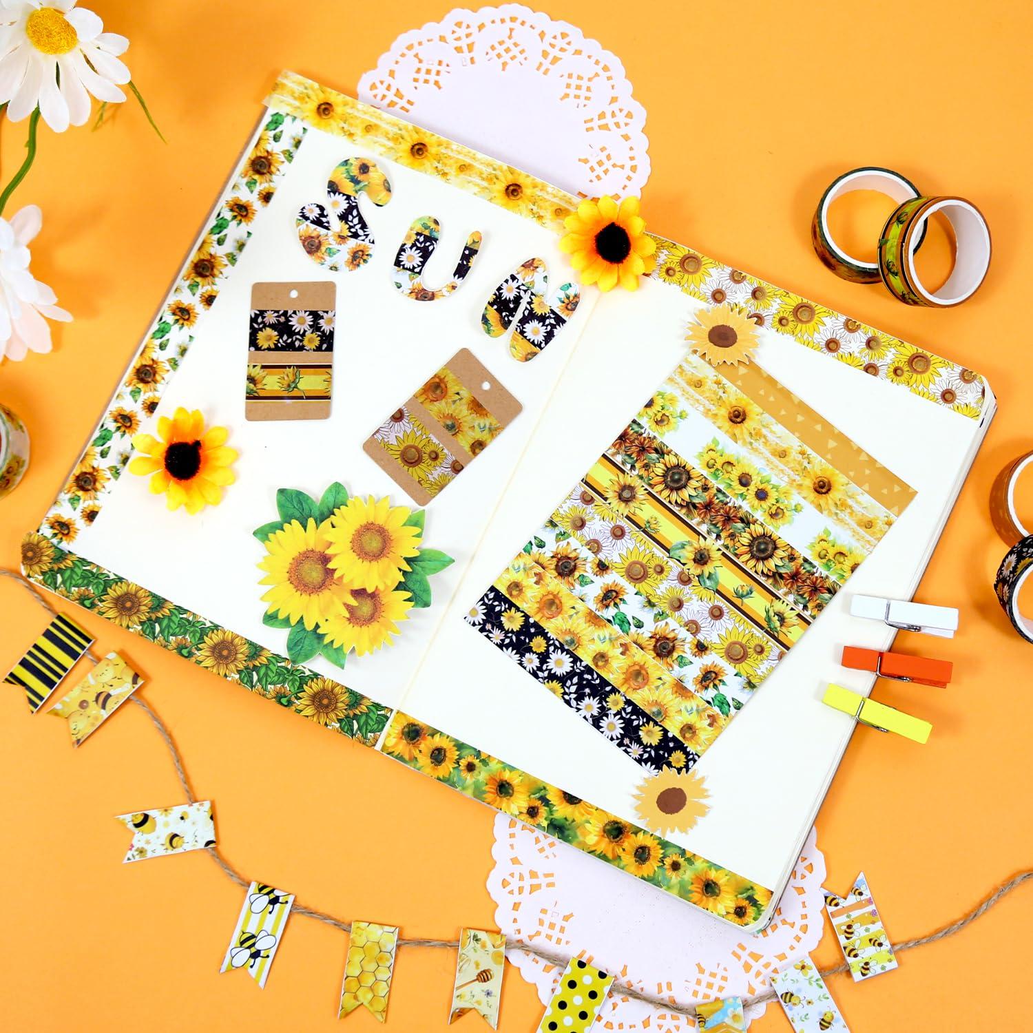 Juego de Cinta Washi Nikomi Girasol 12 Rollos 15mm x 3m