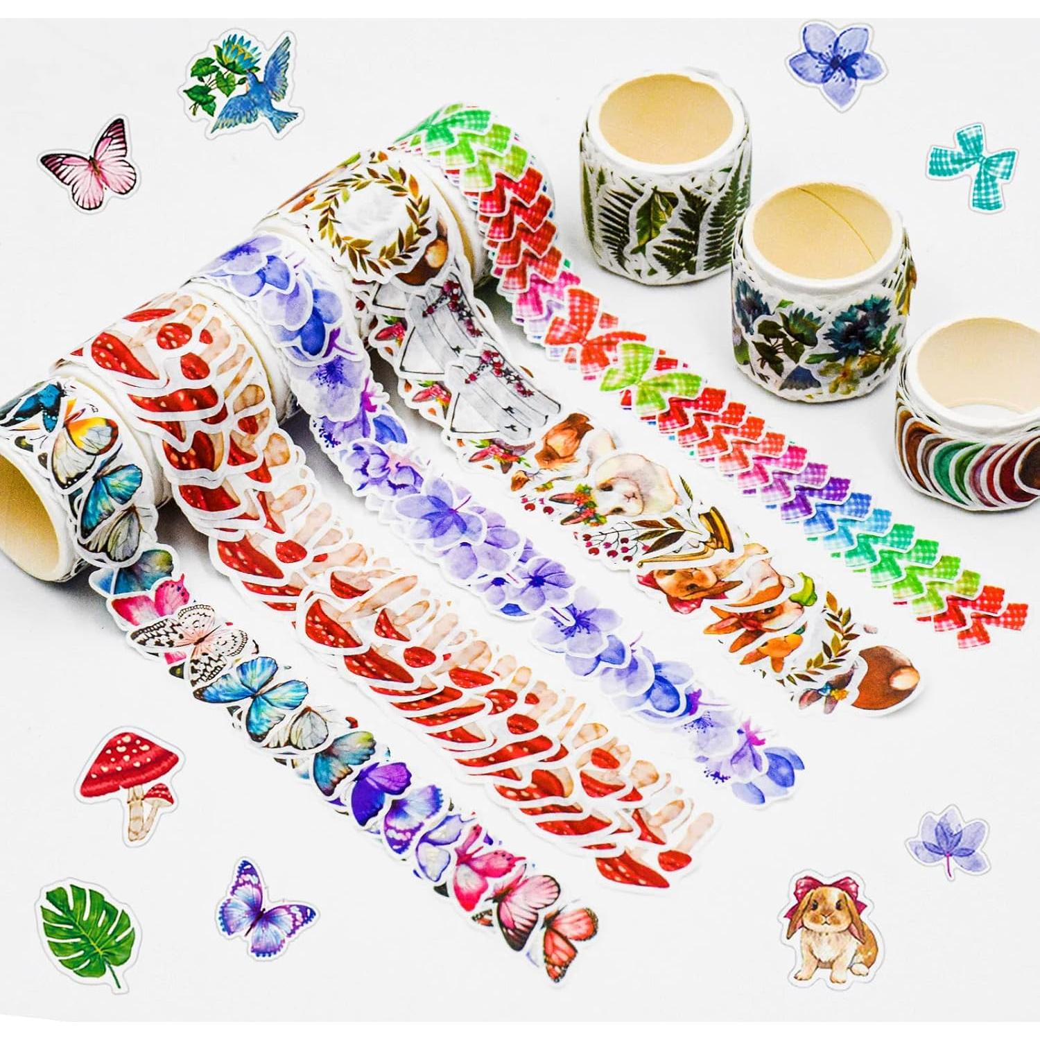 8 Rollos de Cinta Washi Vintage BROVITI para DIY y Scrapbooking