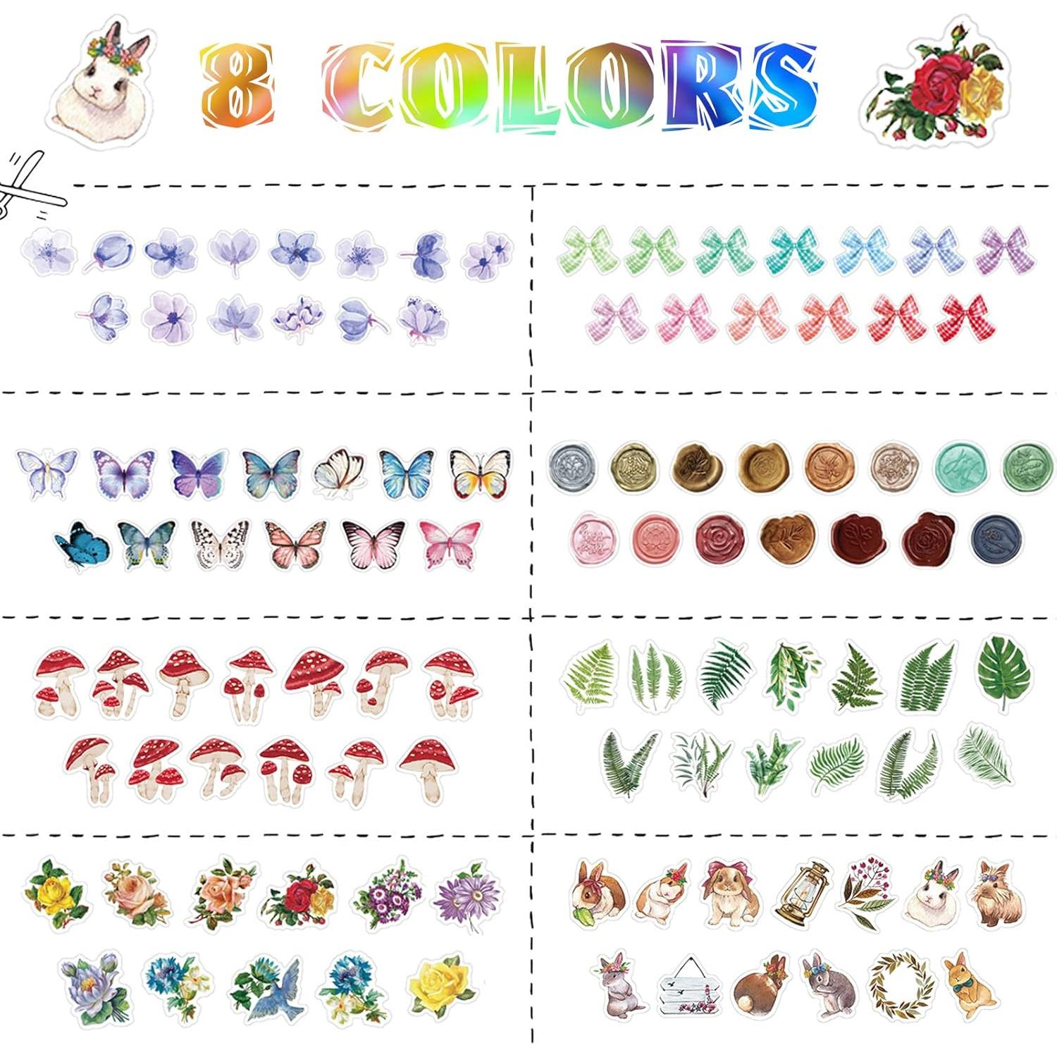 8 Rollos de Cinta Washi Vintage BROVITI para DIY y Scrapbooking