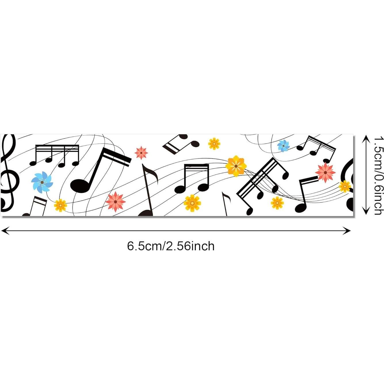 Juego de Cinta Washi Musical Adirasenotek 12 Rollos 508 cm