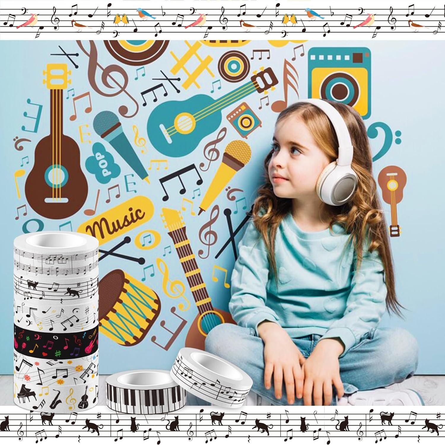 Juego de Cinta Washi Musical Adirasenotek 12 Rollos 508 cm