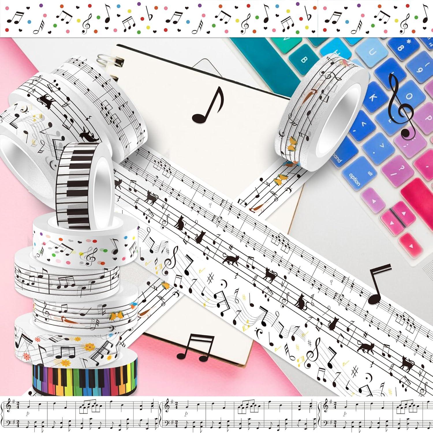 Juego de Cinta Washi Musical Adirasenotek 12 Rollos 508 cm