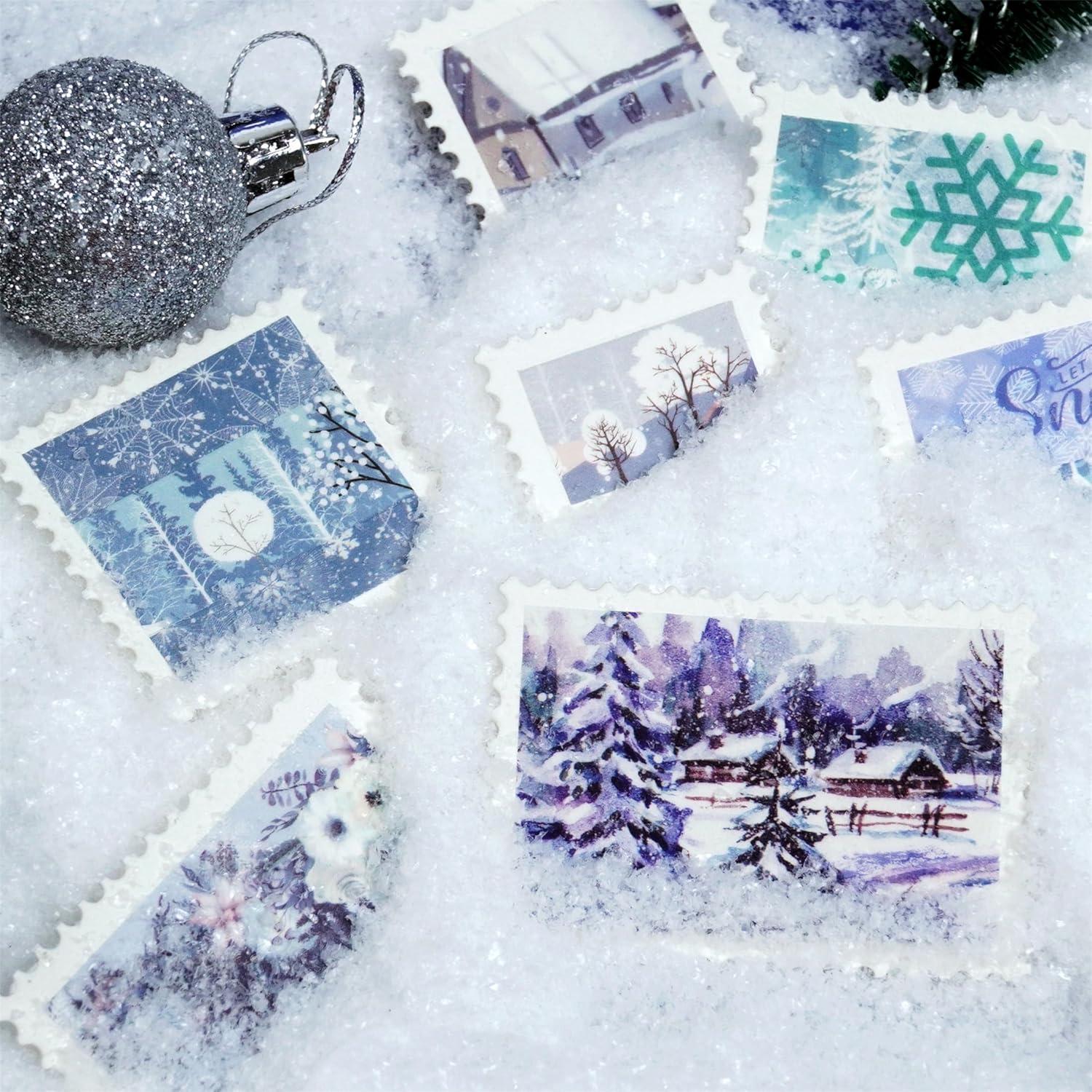 Conjunto de Cinta Washi YUBX Invierno 18 Rollos 4m Decorativa