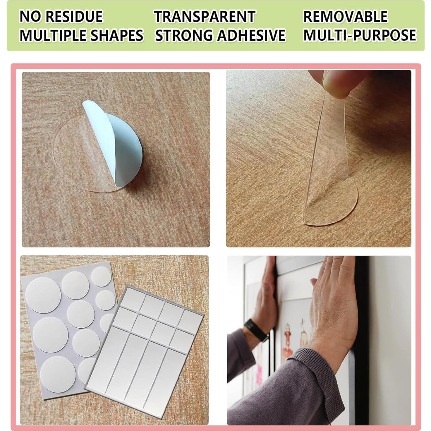 Cinta de Montaje Doble Cara Wensskku 96PCS 20.6x14.6cm