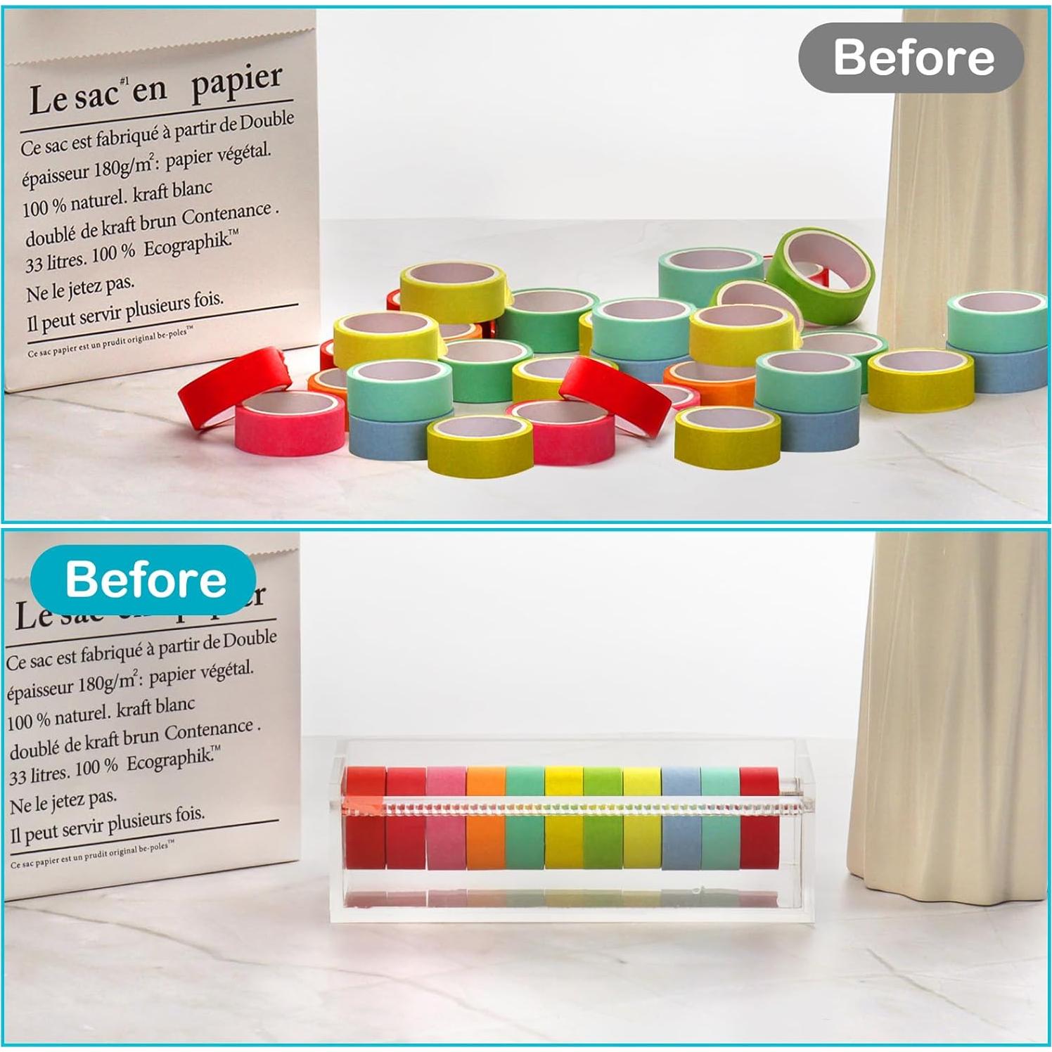 Dispensador de Cinta Washi Acrílico SMAODSGN 18.4x8.0 cm