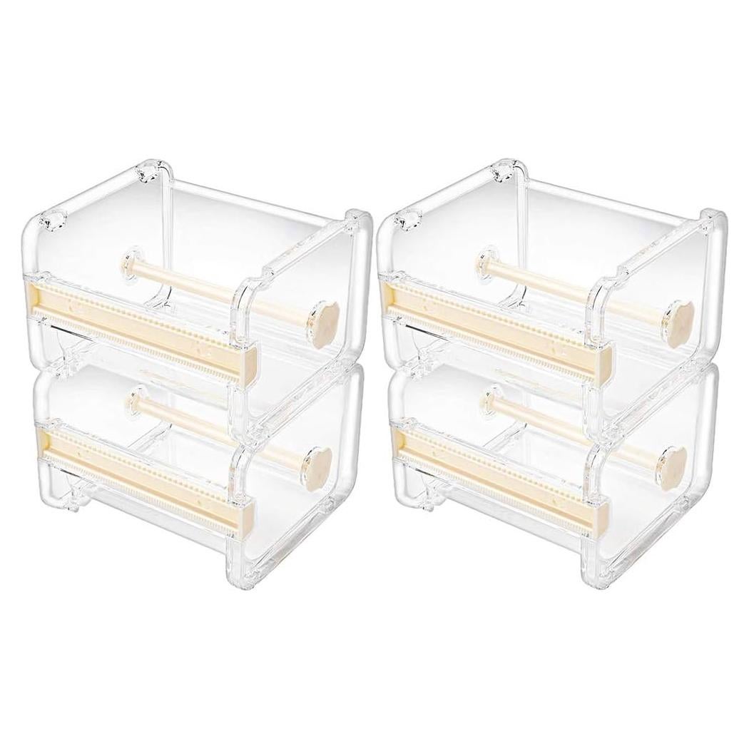 Dispensador de Cinta Washi Molshine 4 Piezas Beige Multiusos