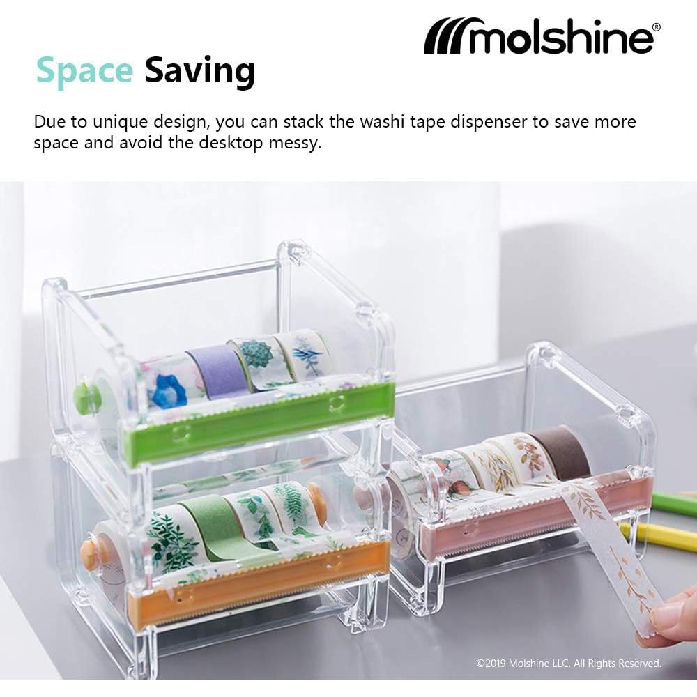 Dispensador de Cinta Washi Molshine 4 Piezas Beige Multiusos