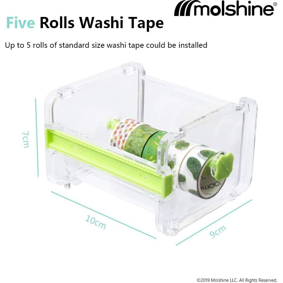 Dispensador de Cinta Washi Molshine 4 Piezas Beige Multiusos
