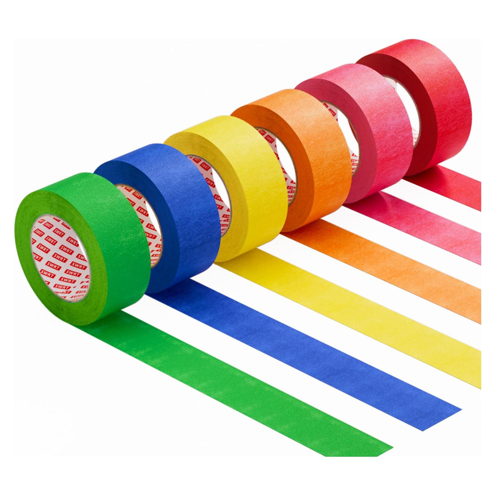 Cinta de Enmascarar de Colores SWRT 6 Rollos 1.8 cm x 14.6 m