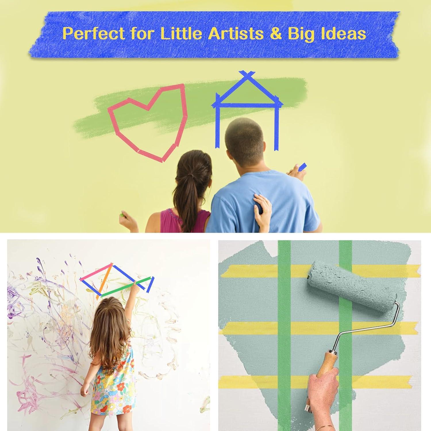 Cinta de Enmascarar de Colores SWRT 6 Rollos 1.8 cm x 14.6 m