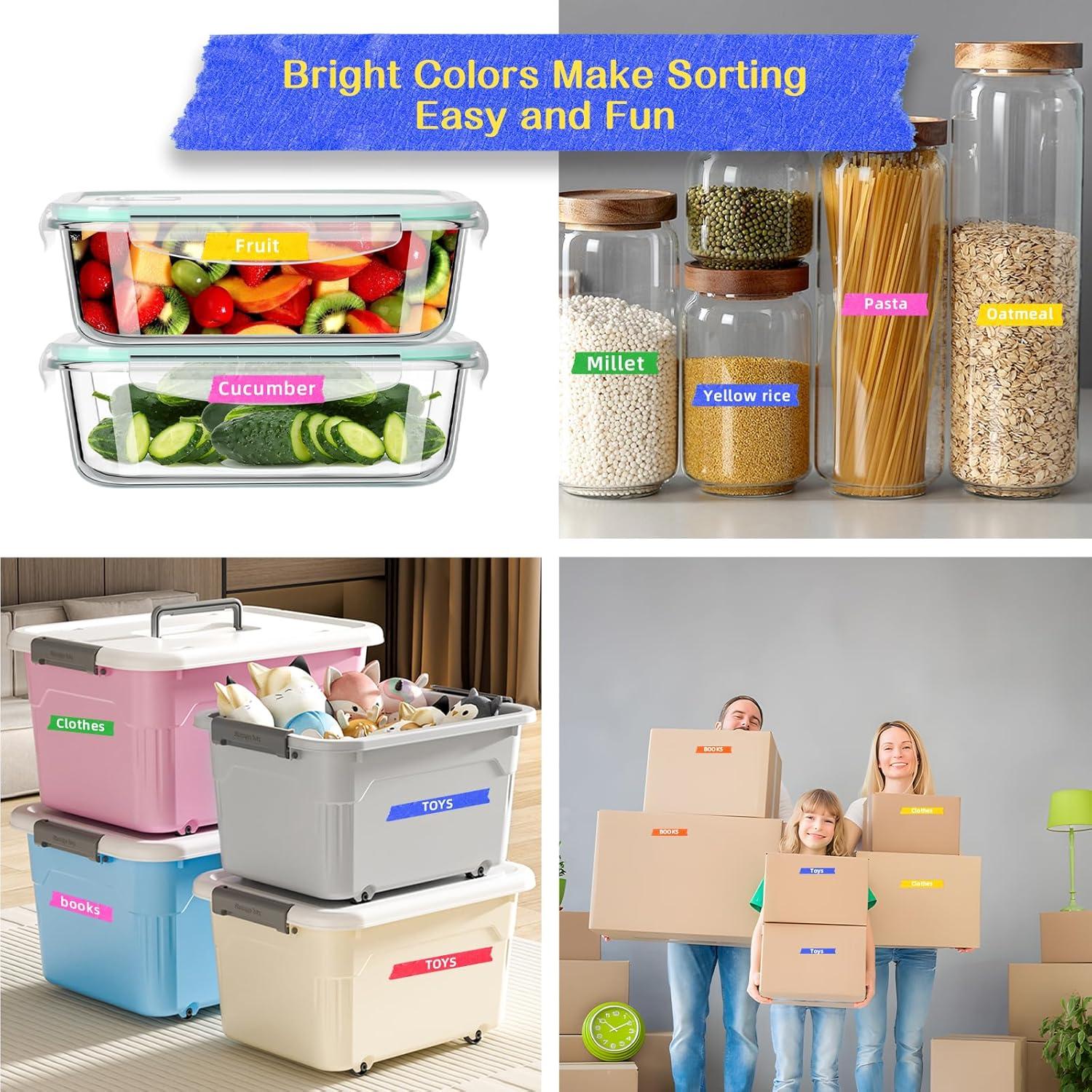 Cinta de Enmascarar de Colores SWRT 6 Rollos 1.8 cm x 14.6 m