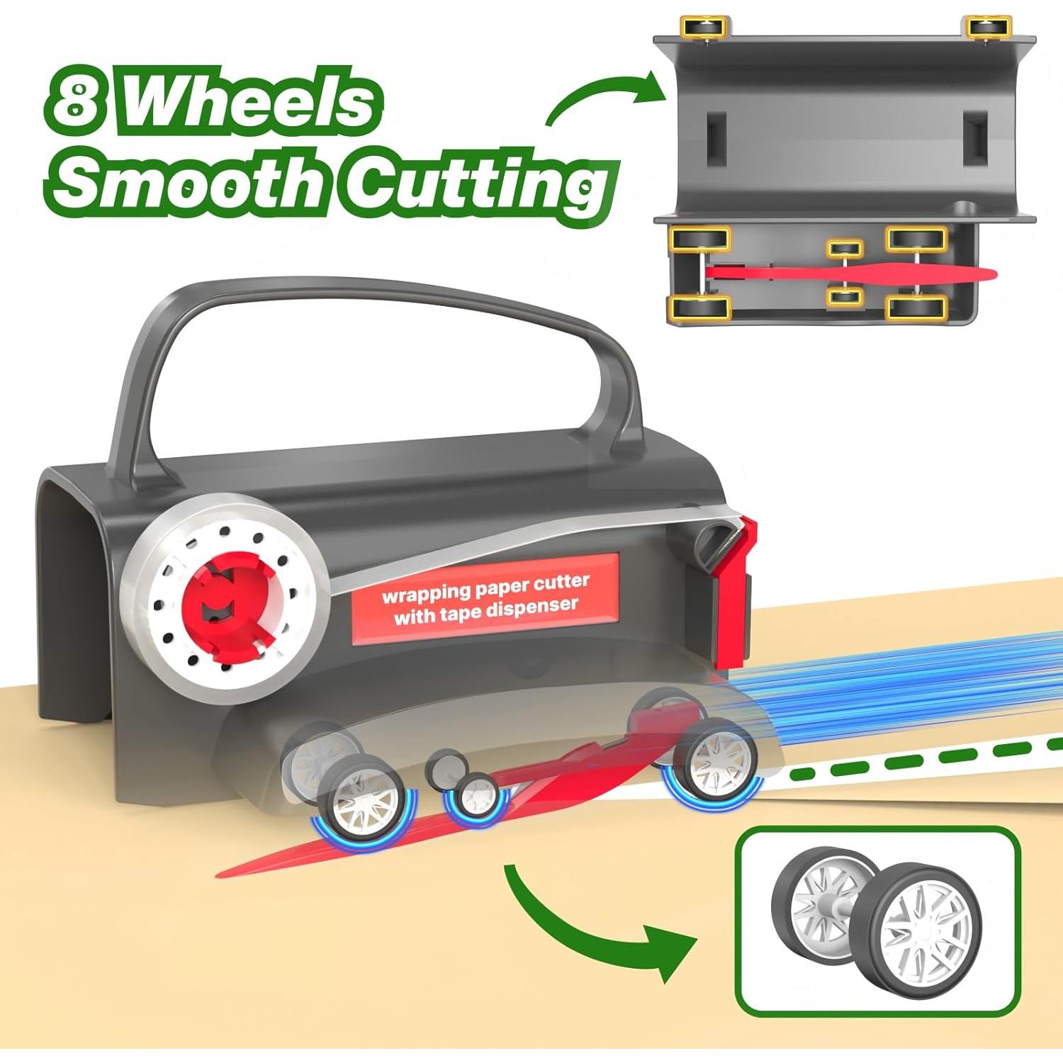 Cortador de Papel de Regalo con Dispensador de Cinta Wraprocut