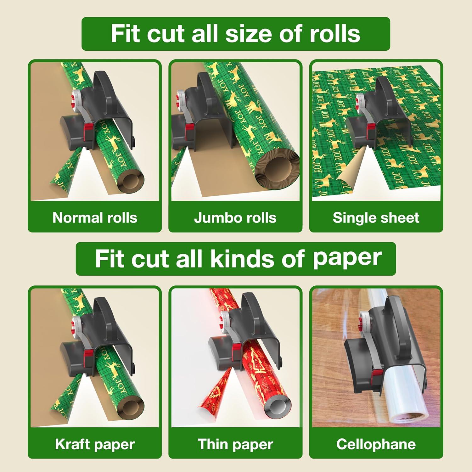 Cortador de Papel de Regalo con Dispensador de Cinta Wraprocut