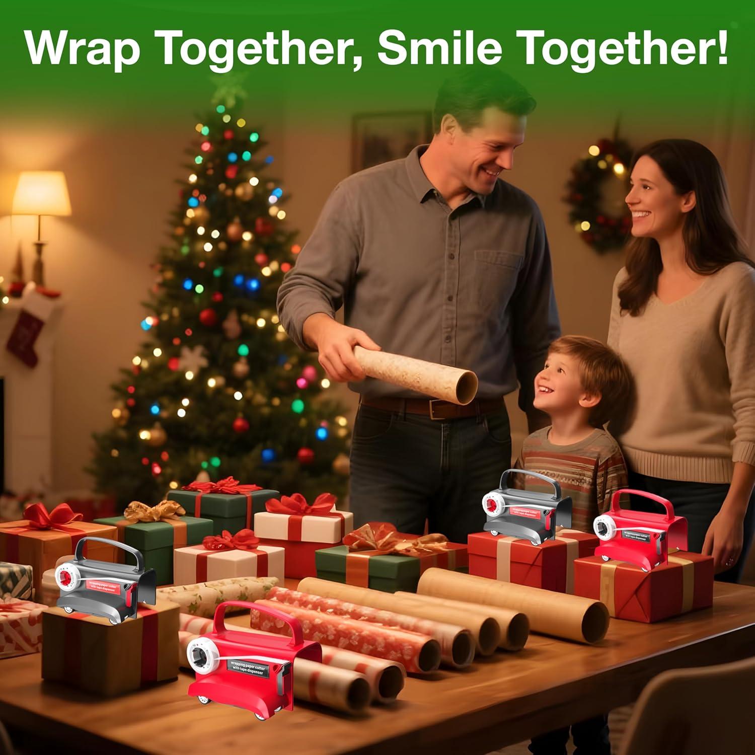 Cortador de Papel de Regalo con Dispensador de Cinta Wraprocut